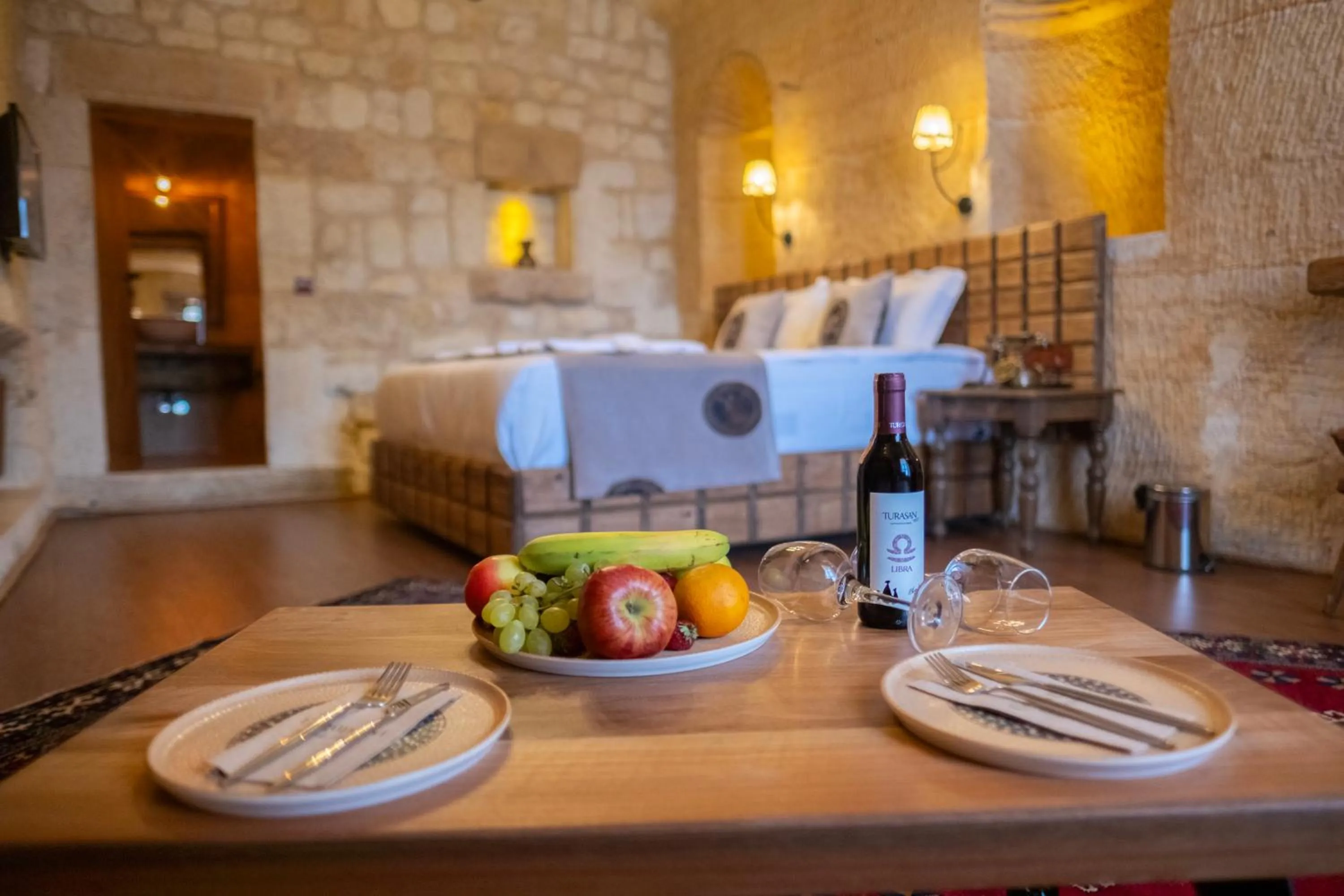 Food and drinks in Urgup Evi Cave Hotel