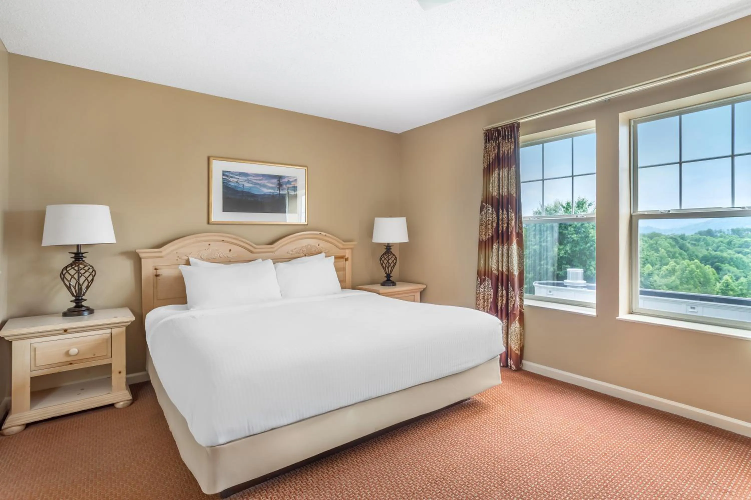 Bed in Sunrise Ridge Resort