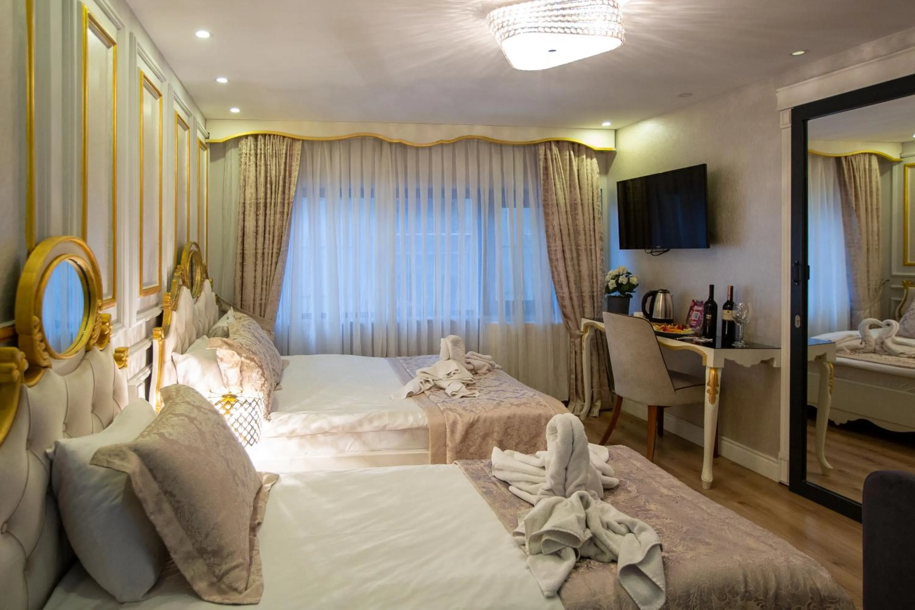 Bed in Sirkeci Ersu Hotel & SPA