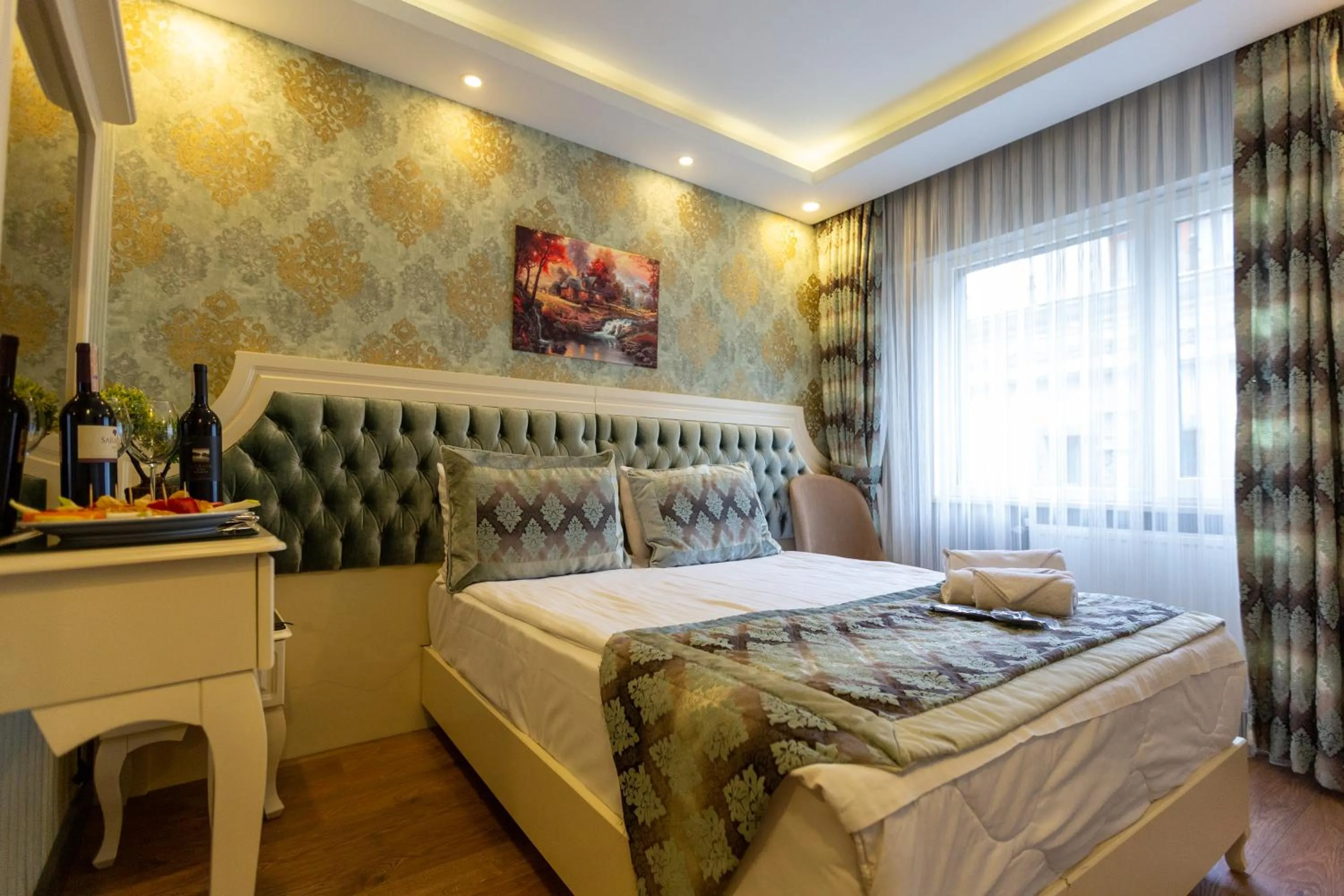 Bed in Sirkeci Ersu Hotel & SPA