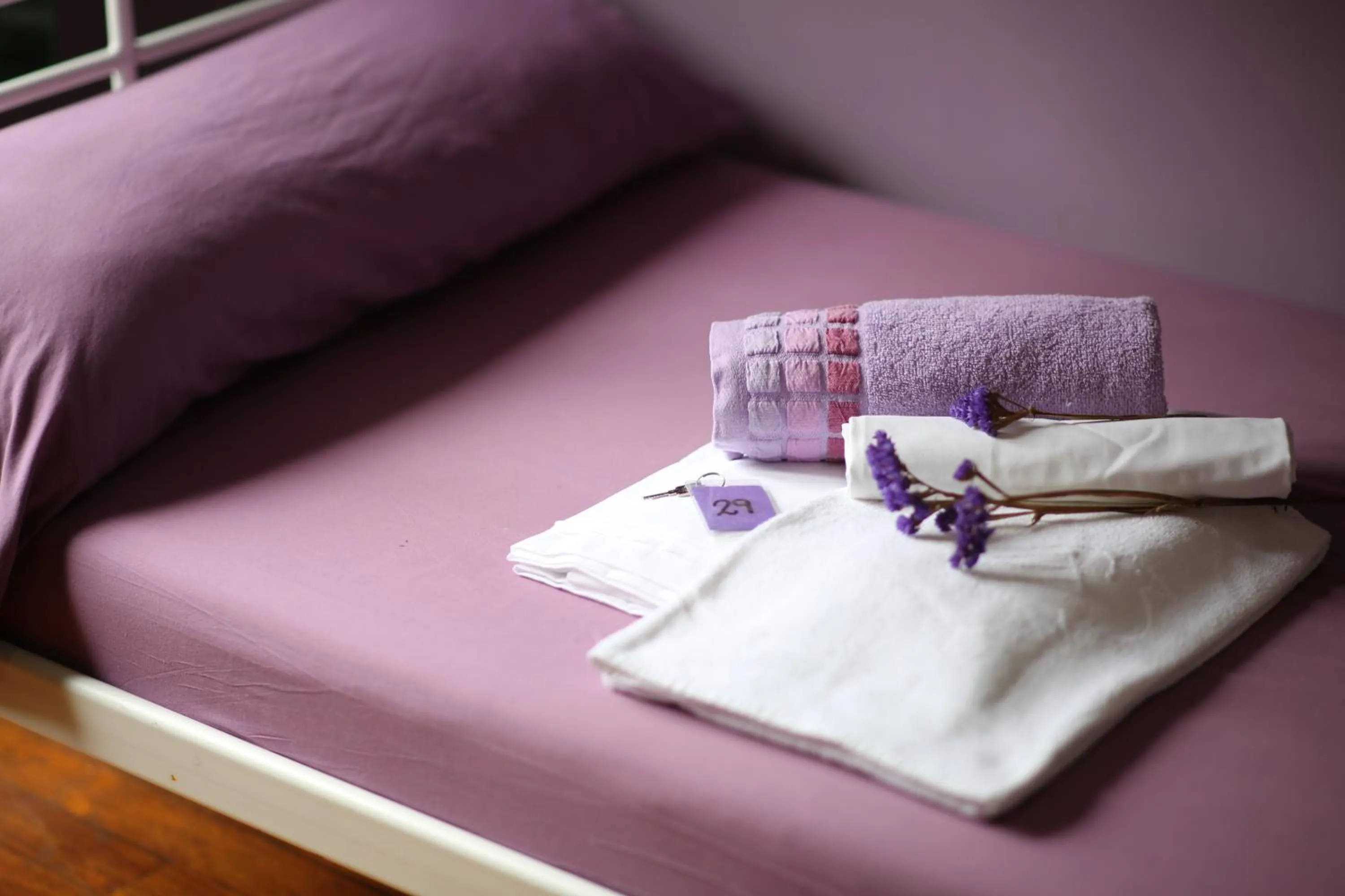 Decorative detail, Bed in Albergue O Fogar de Teodomiro