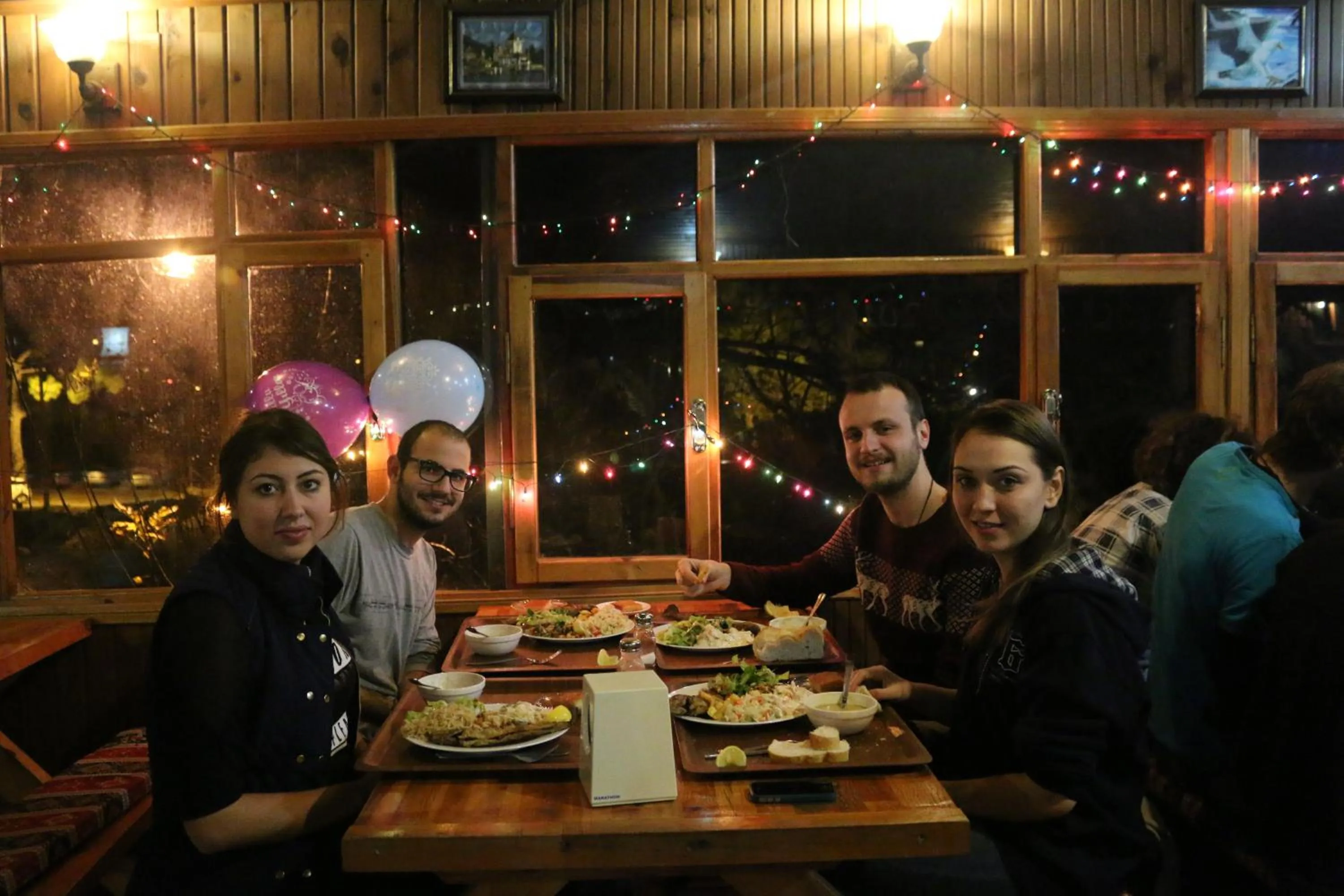 group of guests in Olympos Camlık Pension