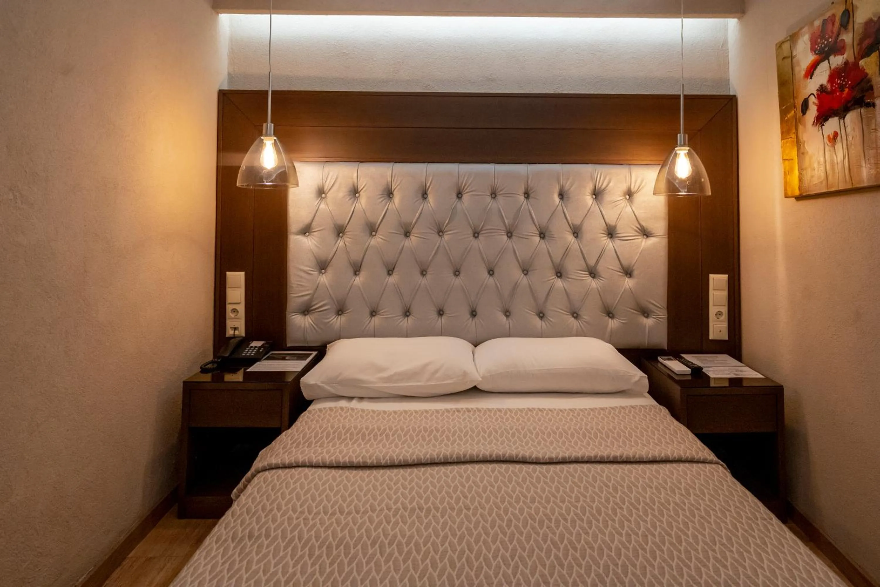 Bed in Hotel Meteora