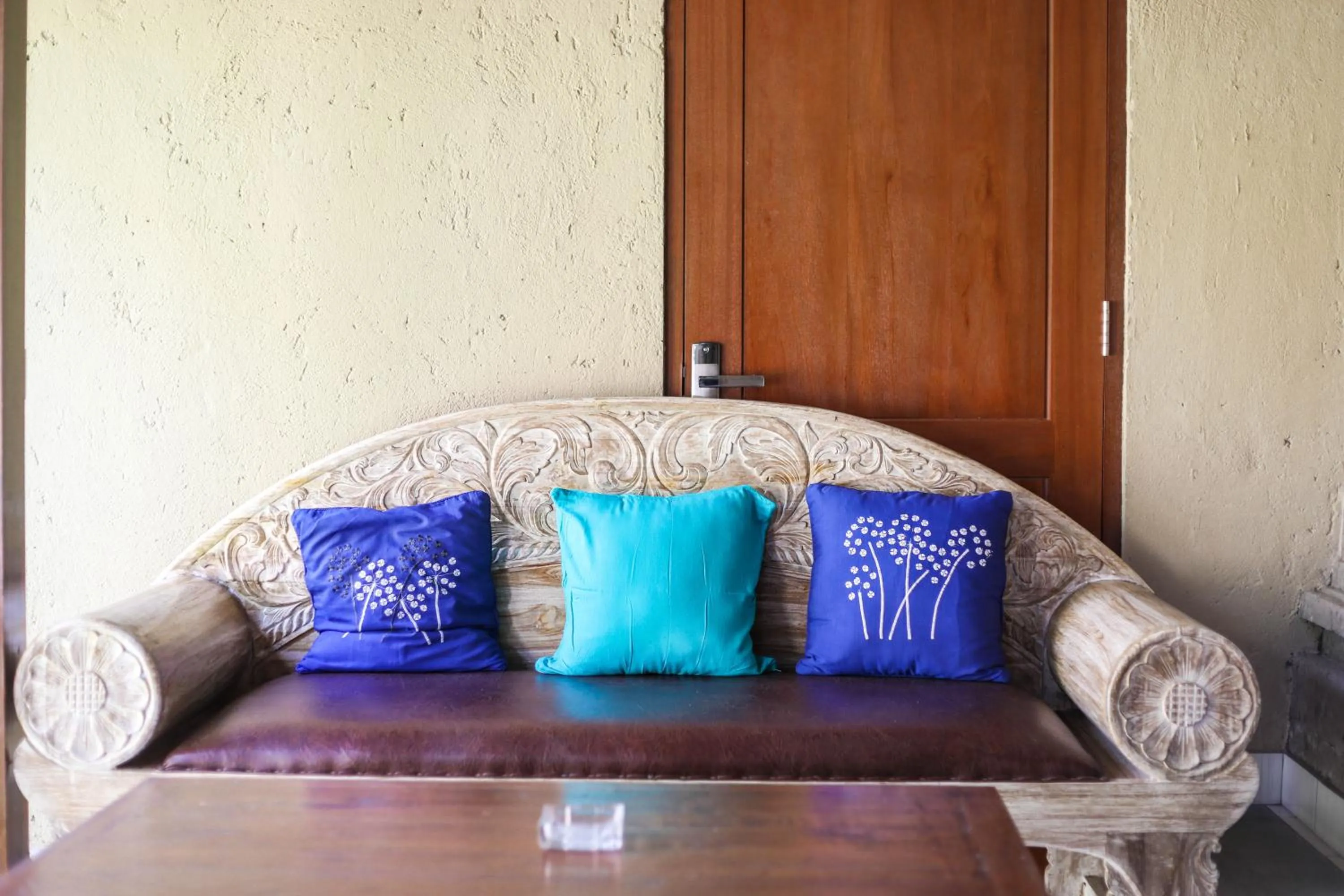 Seating area in Sari Bamboo Bungalows