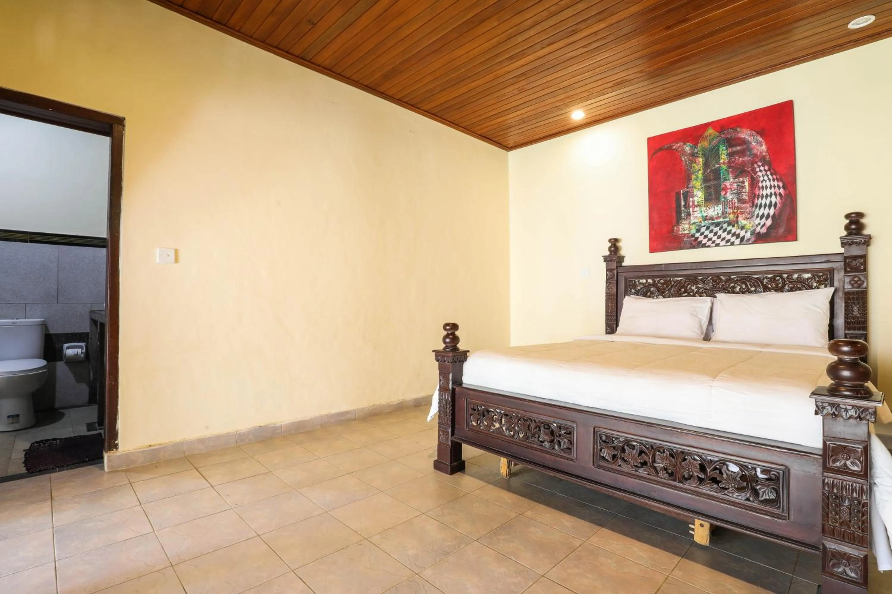 Bed in Sari Bamboo Bungalows