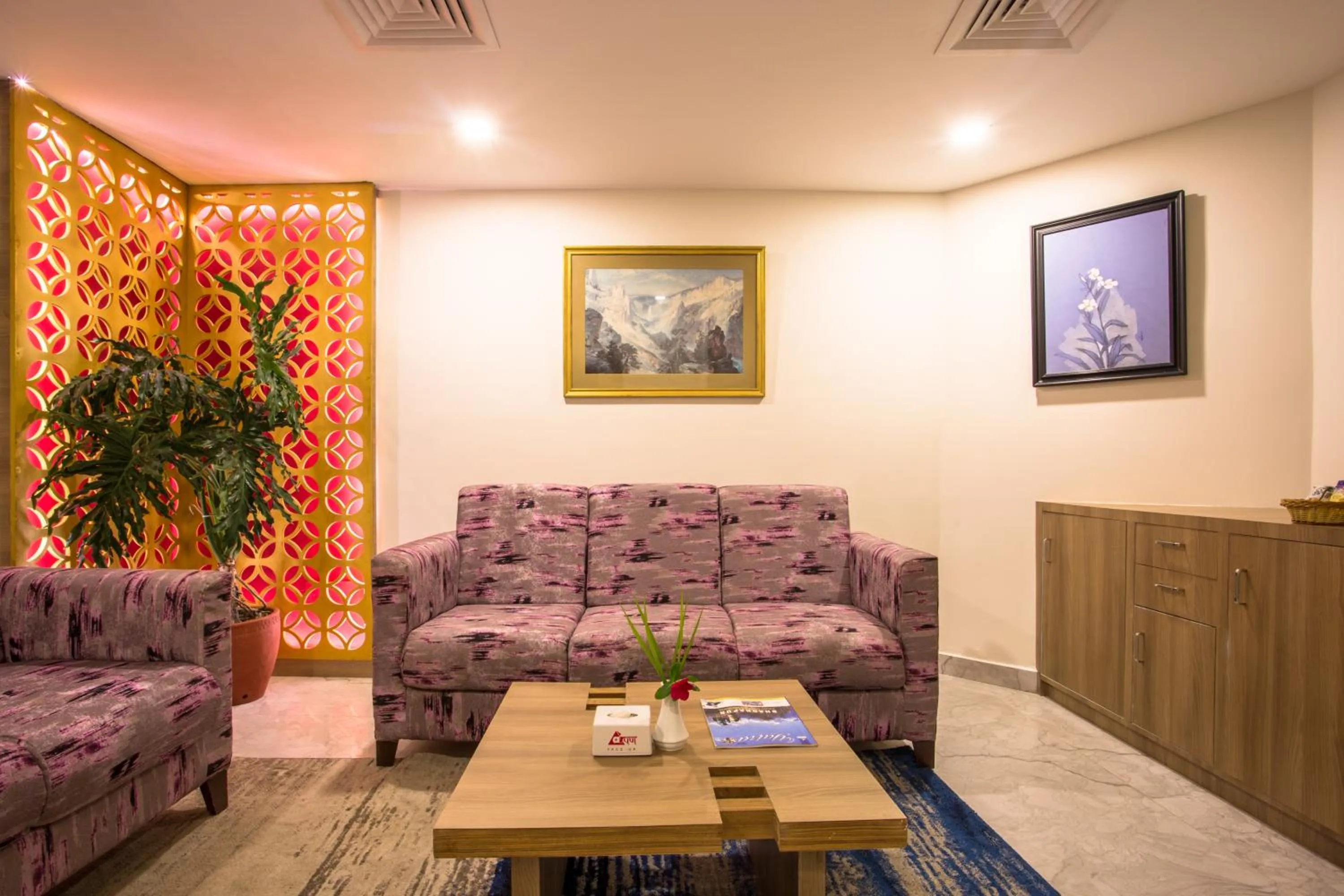 Living room in Hotel Siddhartha, Nepalgunj