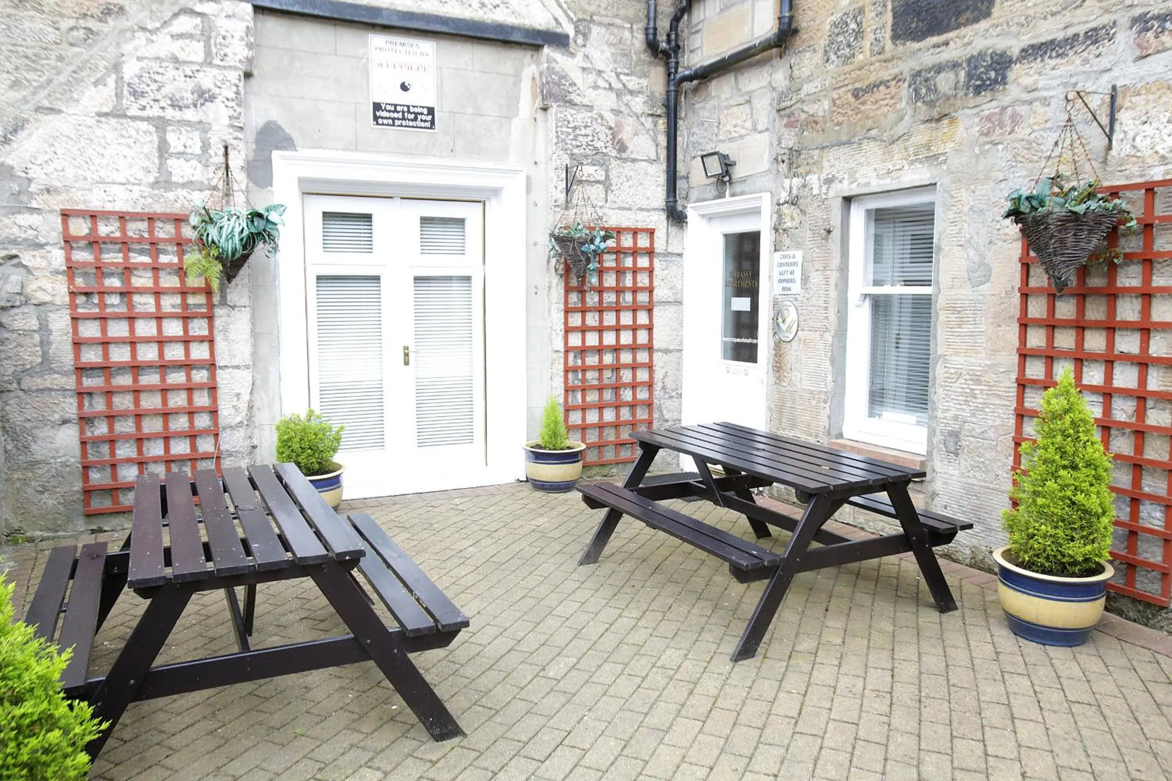 Garden view in Embassy Apartments