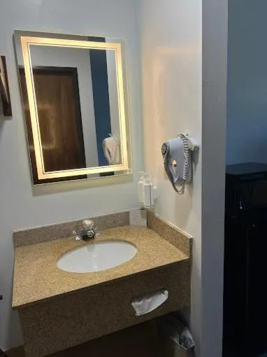 Bathroom in Super 8 by Wyndham Imlay City