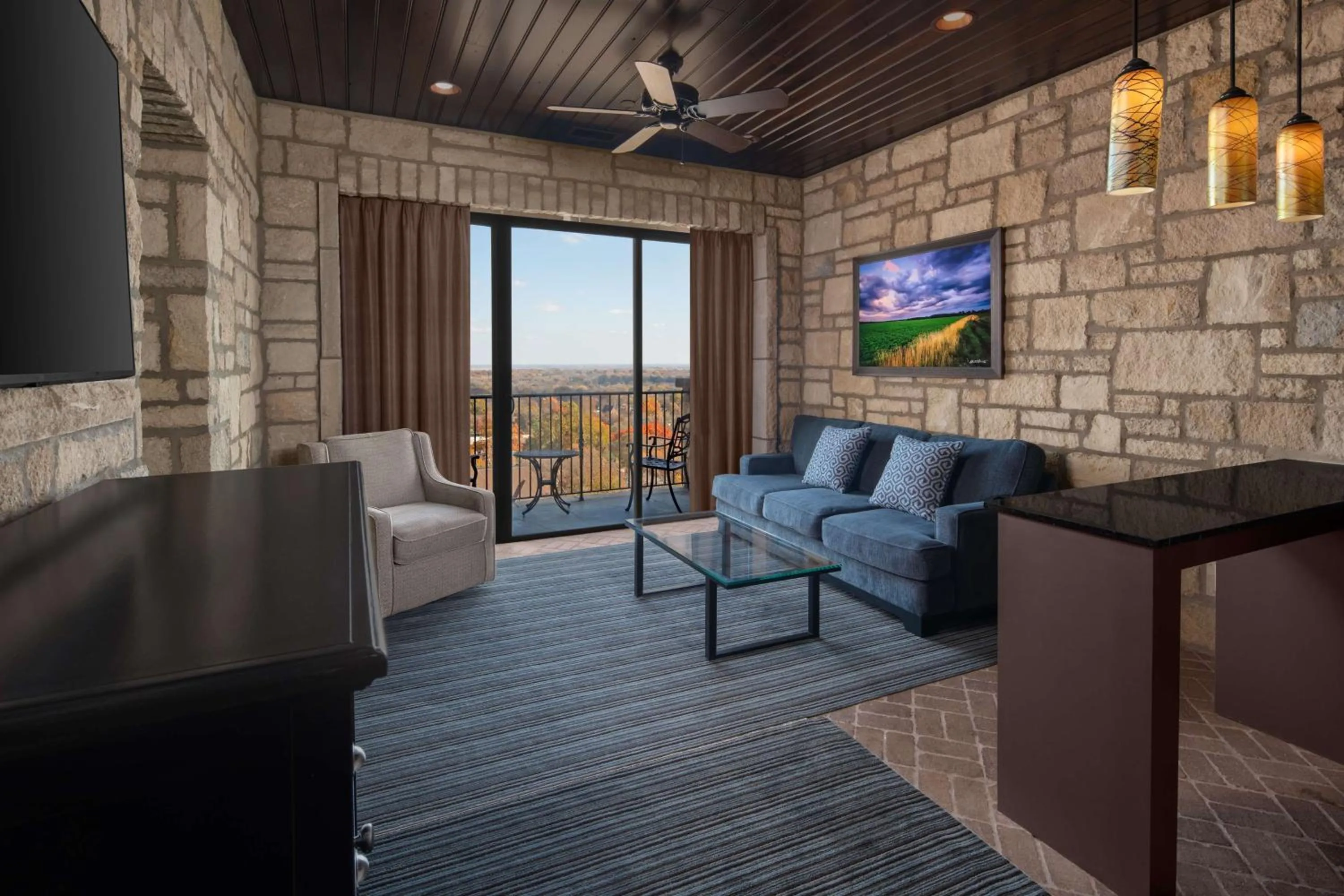 Living room in The Oread Lawrence, Tapestry Collection by Hilton