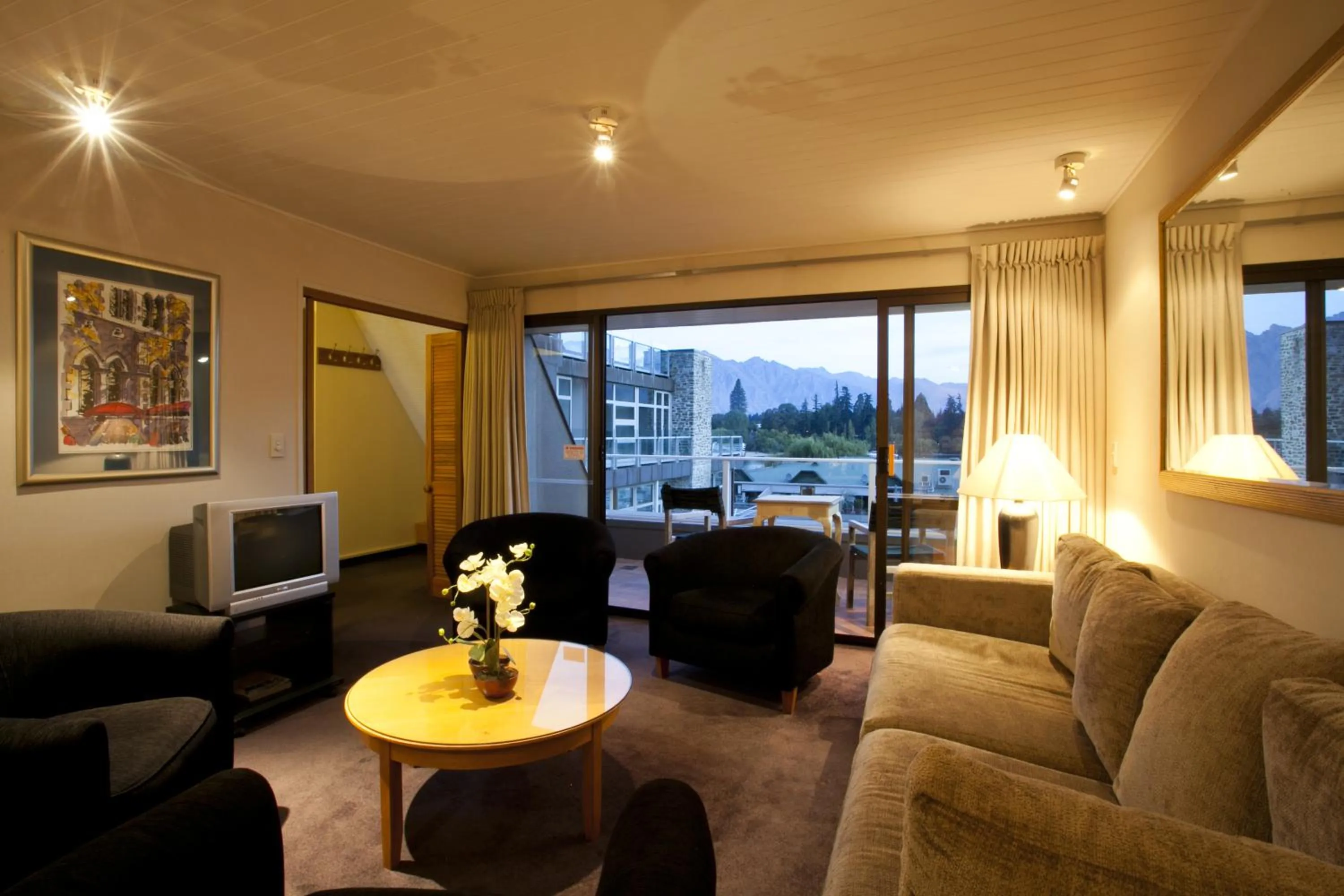 Living room in The Lofts Apartments