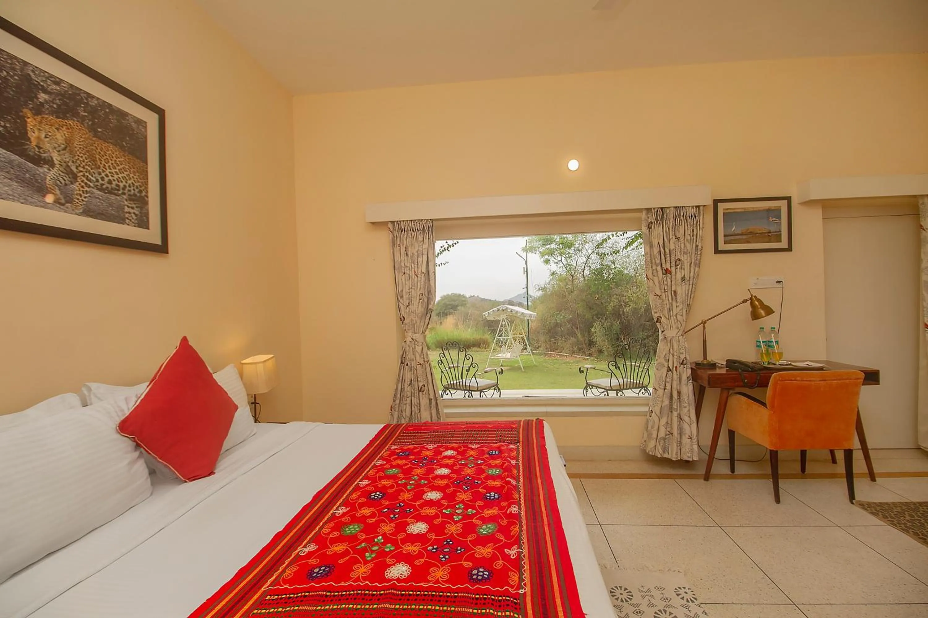 Bed in Jawai Resort