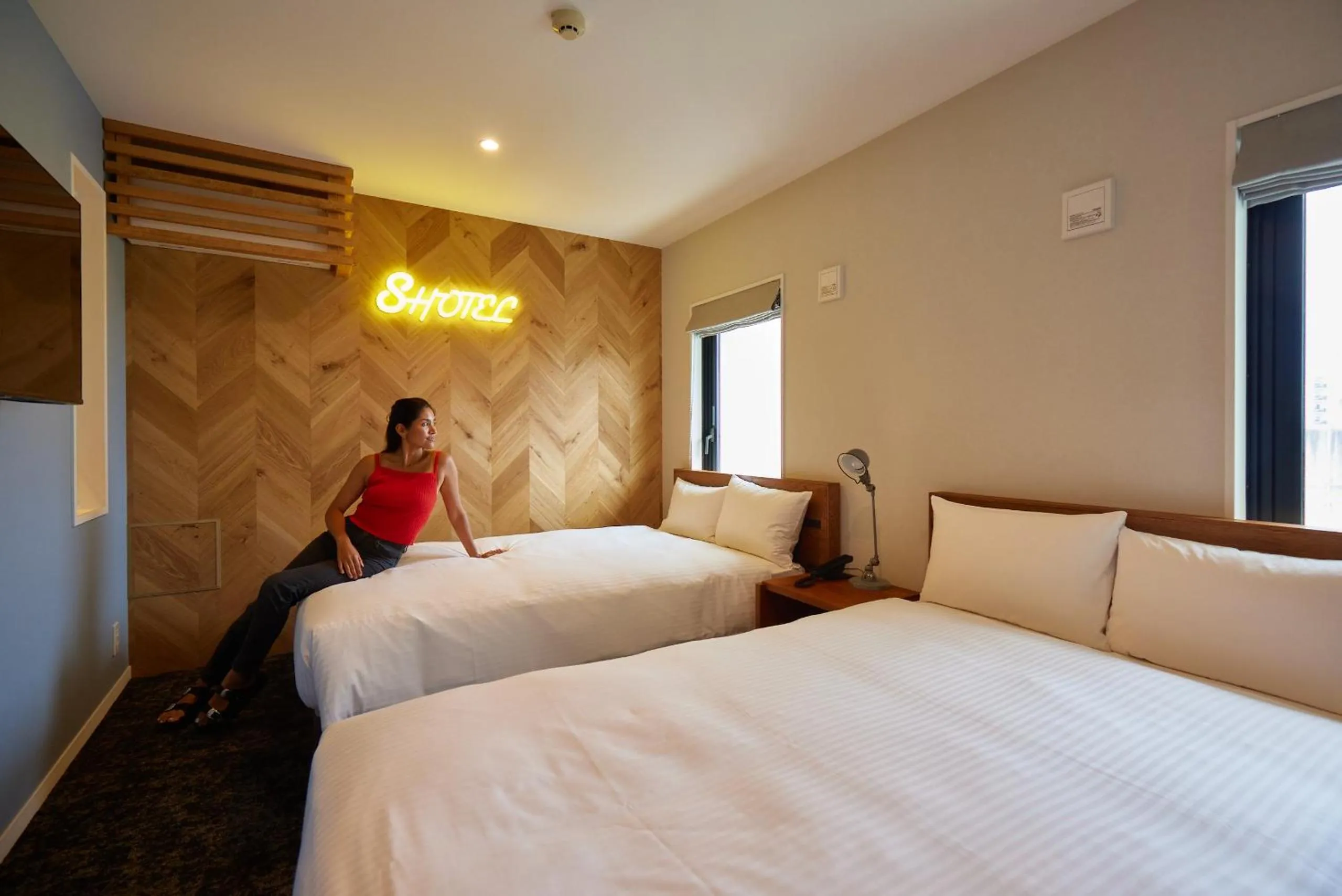 Bed in 8 Hotel Shonan Fujisawa