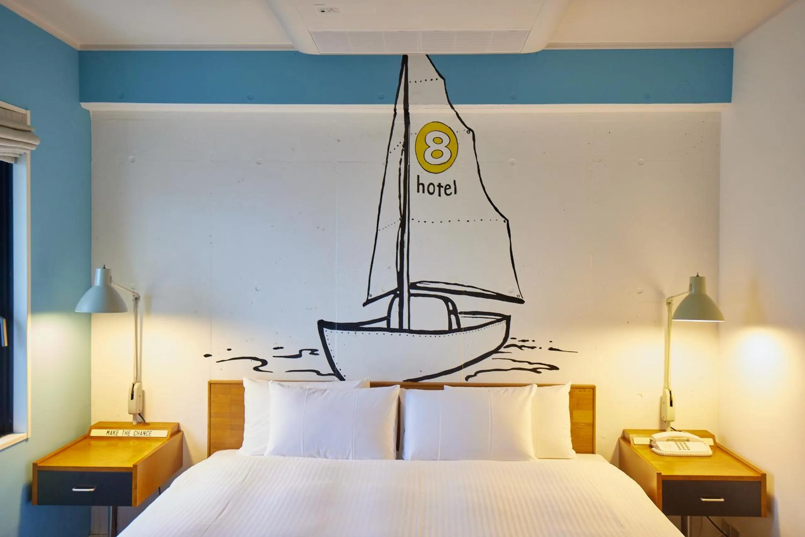 Bed in 8 Hotel Shonan Fujisawa