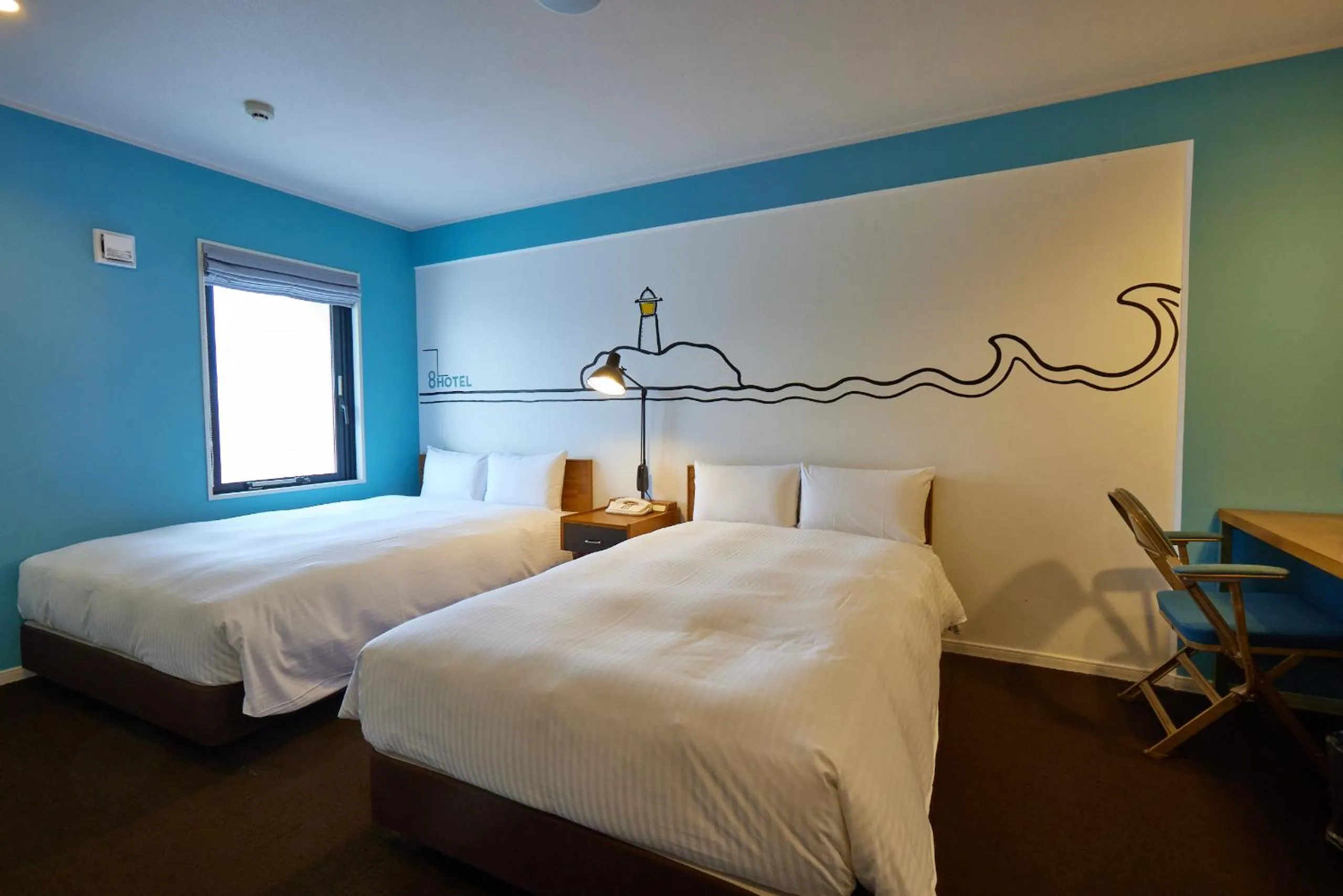 Photo of the whole room, Bed in 8 Hotel Shonan Fujisawa