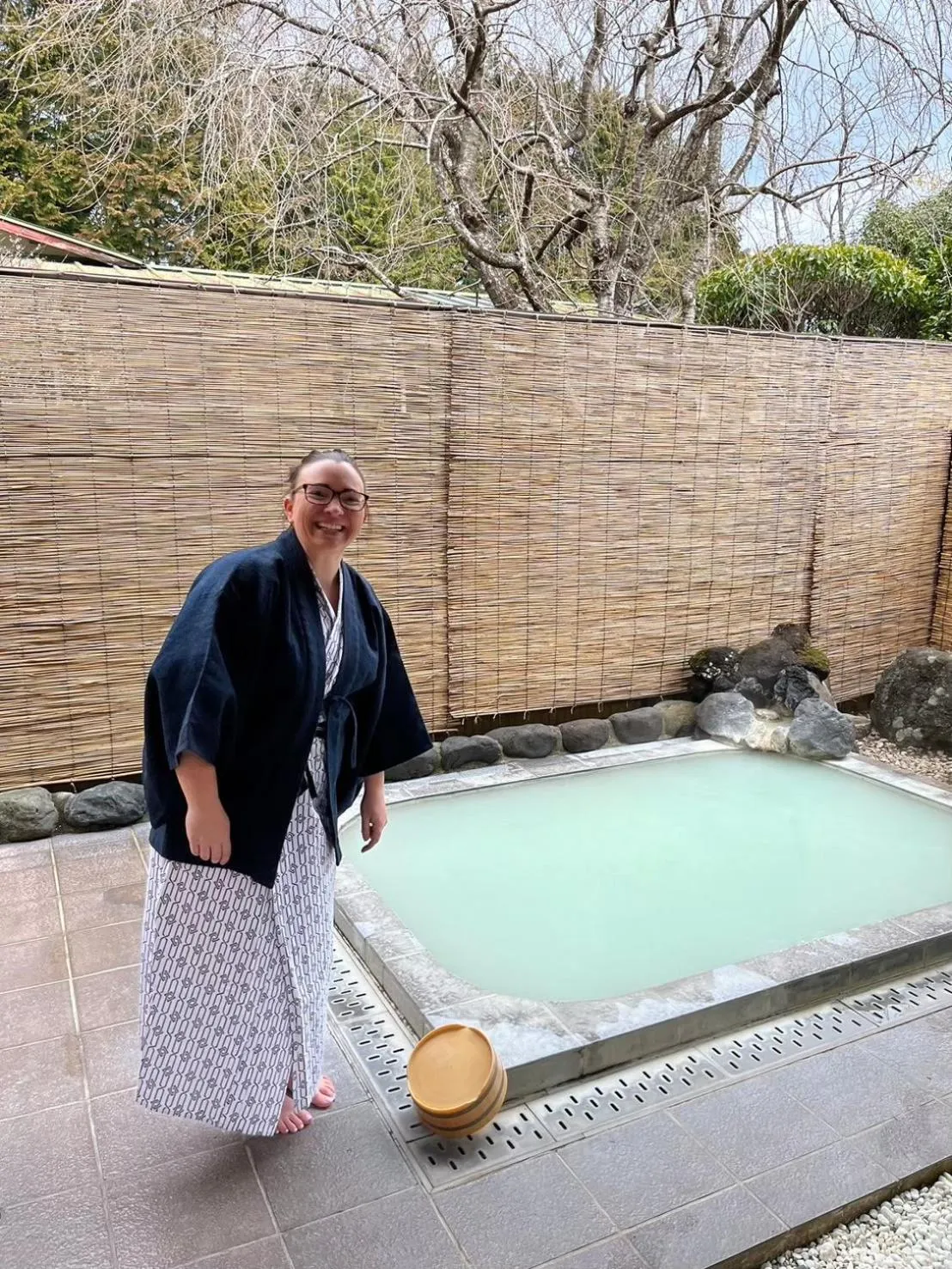 Open Air Bath in Fuji-Hakone Guest House