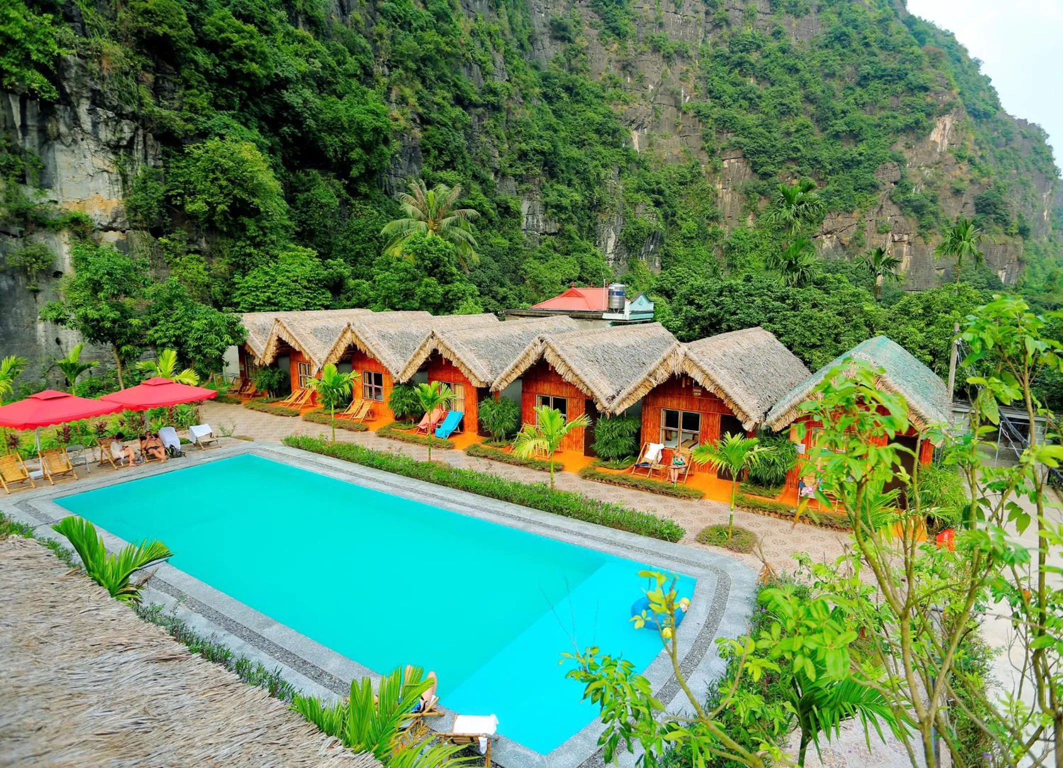 Bird's eye view in Tam Coc Valley Bung