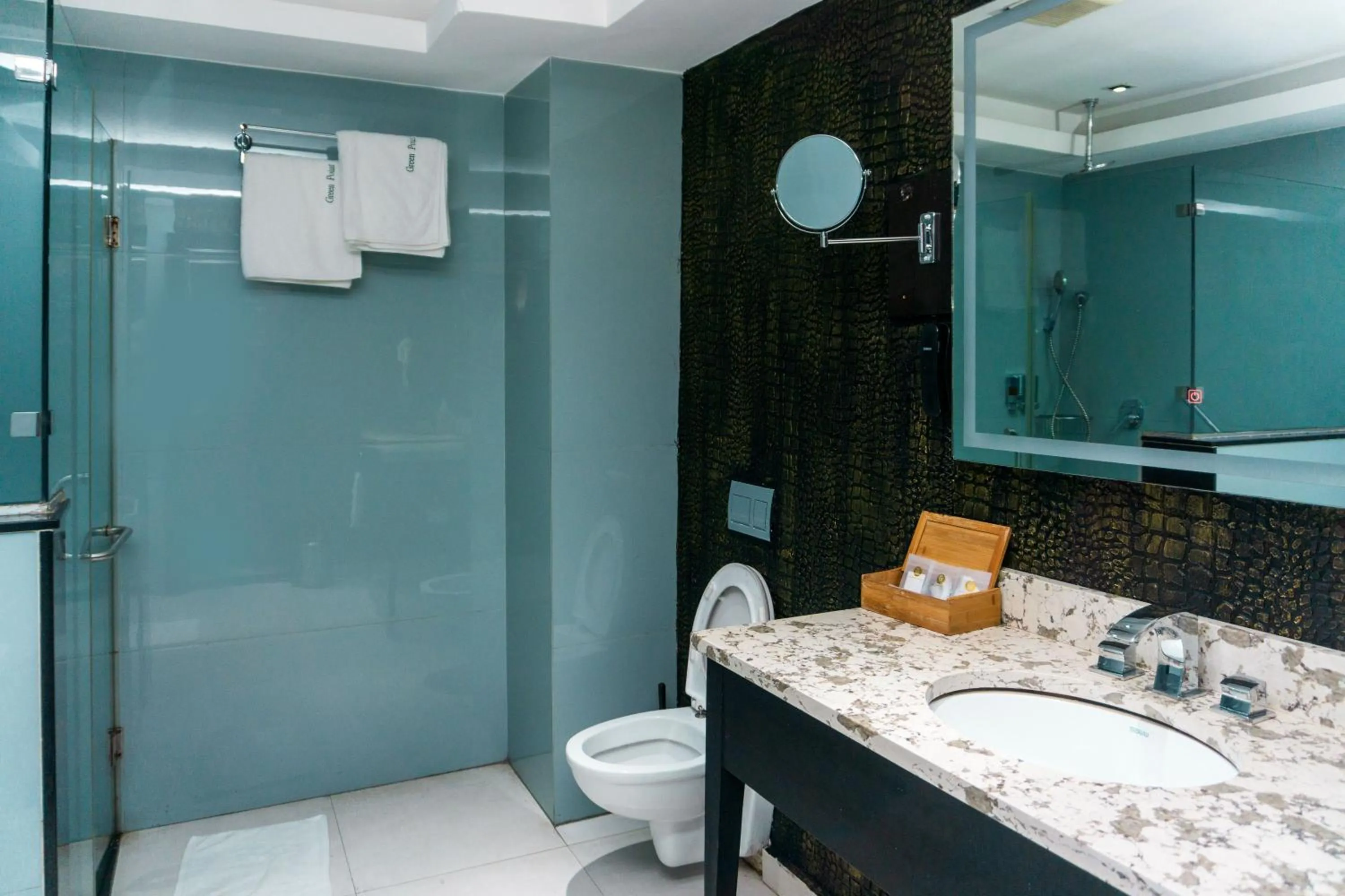 Shower in GreenPoint Hotel