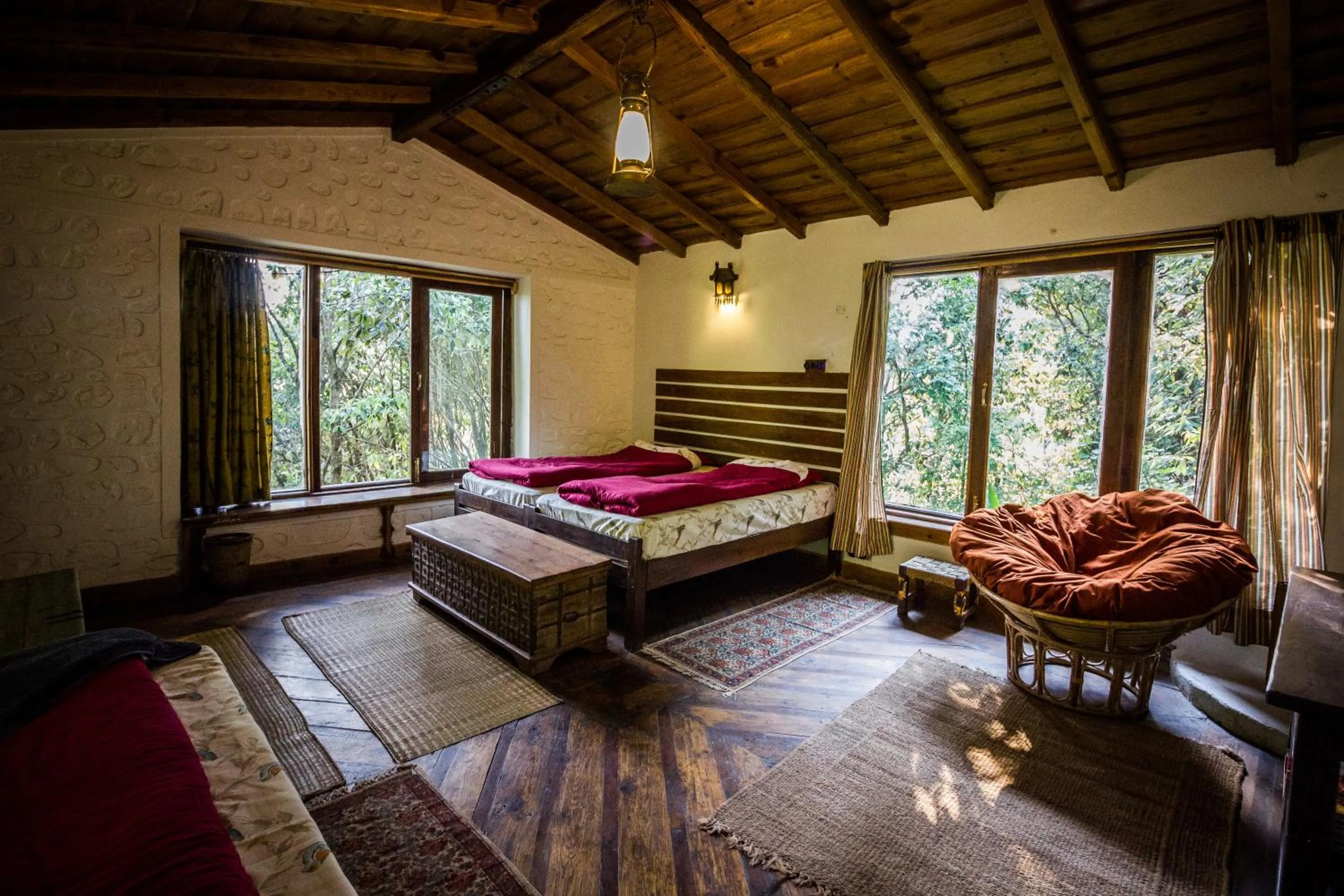 Bed in Jungle Lore Birding Lodge