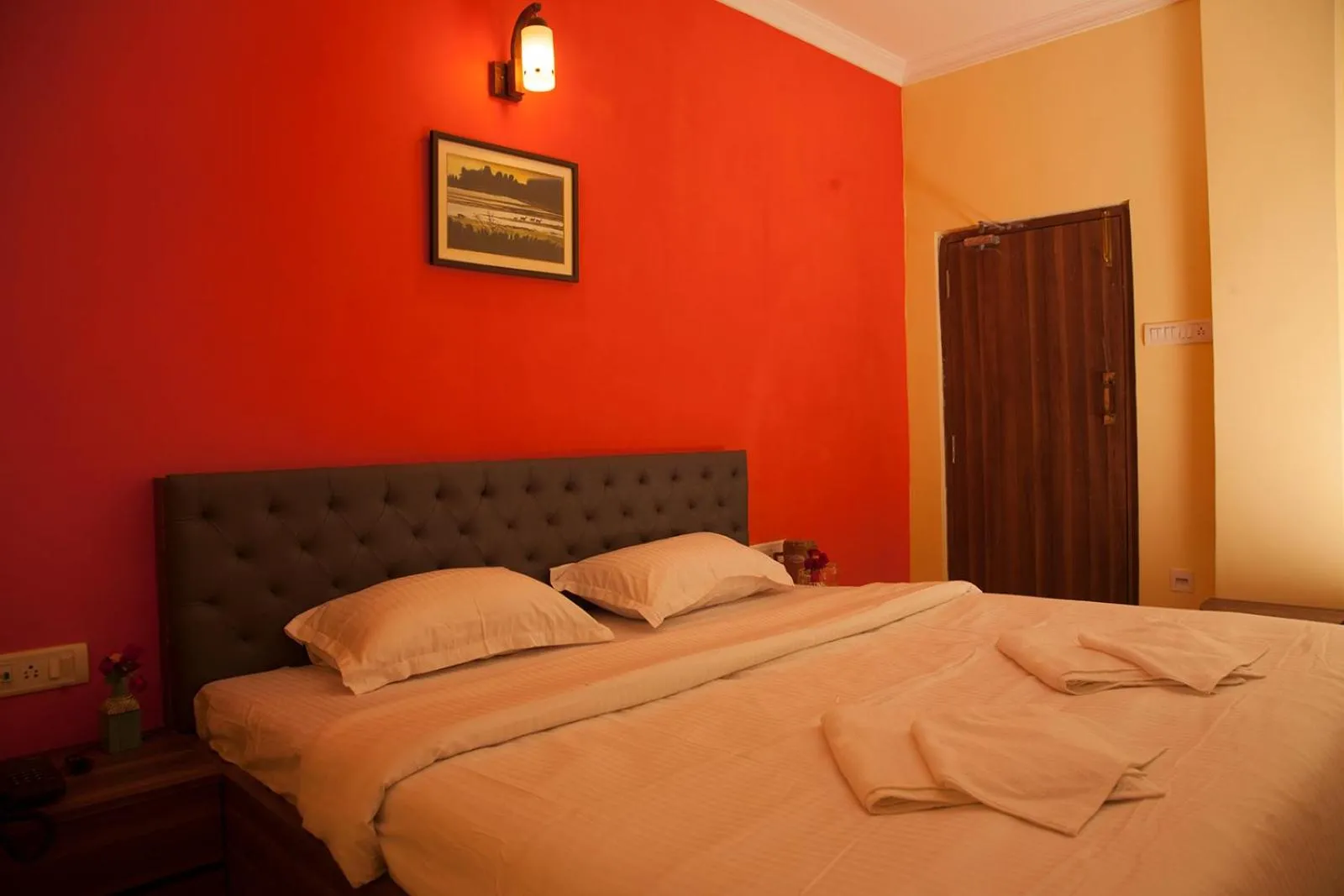 Bed in Om Sai Villa Guesthouse