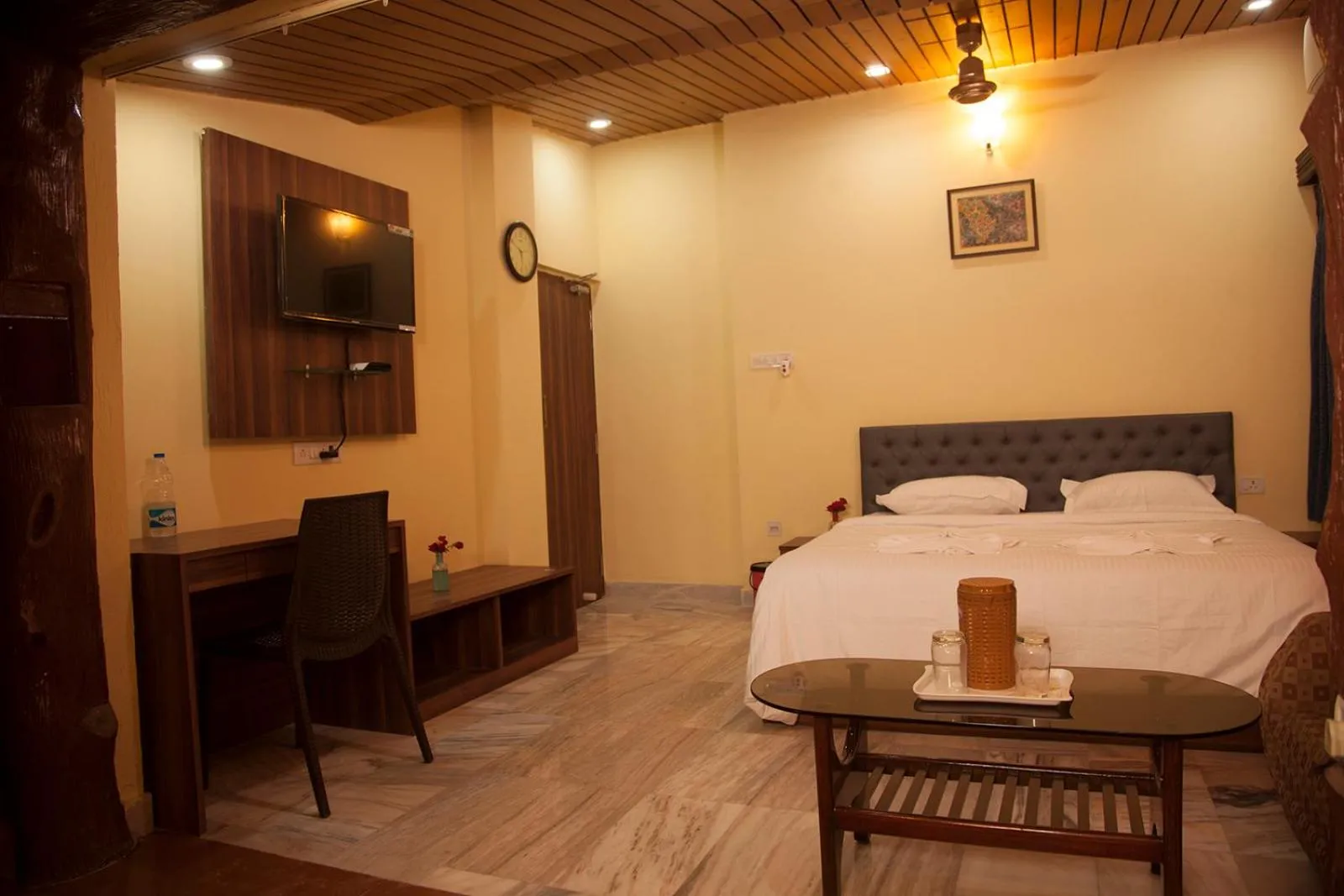Bed in Om Sai Villa Guesthouse