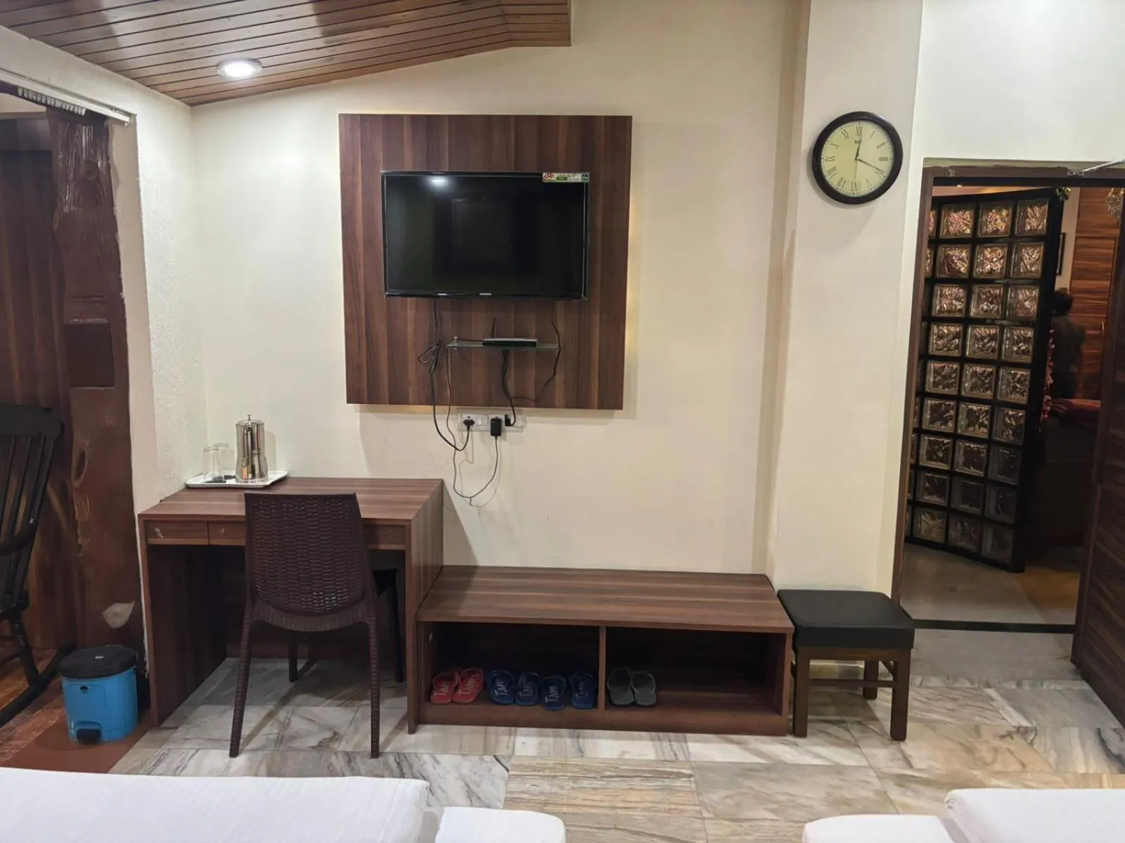 Bed in Om Sai Villa Guesthouse