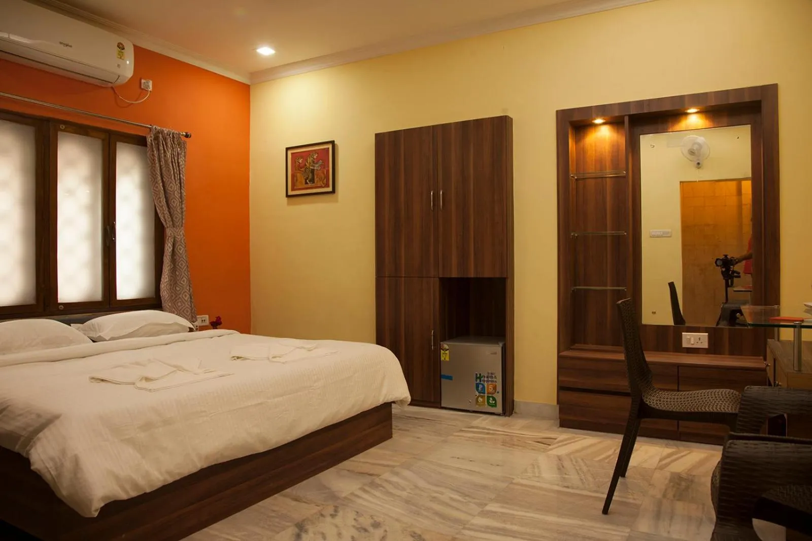 Bed in Om Sai Villa Guesthouse