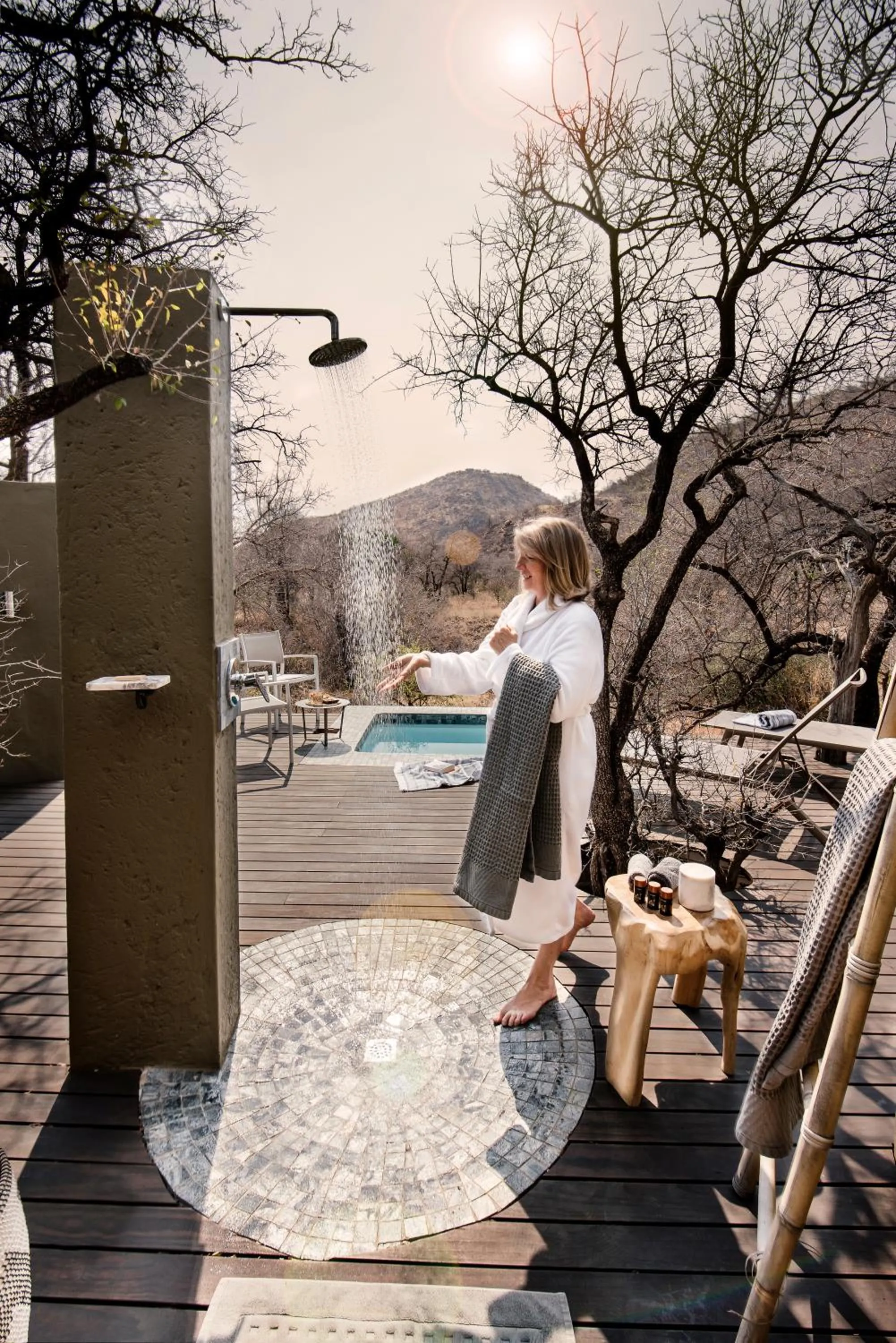 Balcony/Terrace in Lush Private Game Lodge