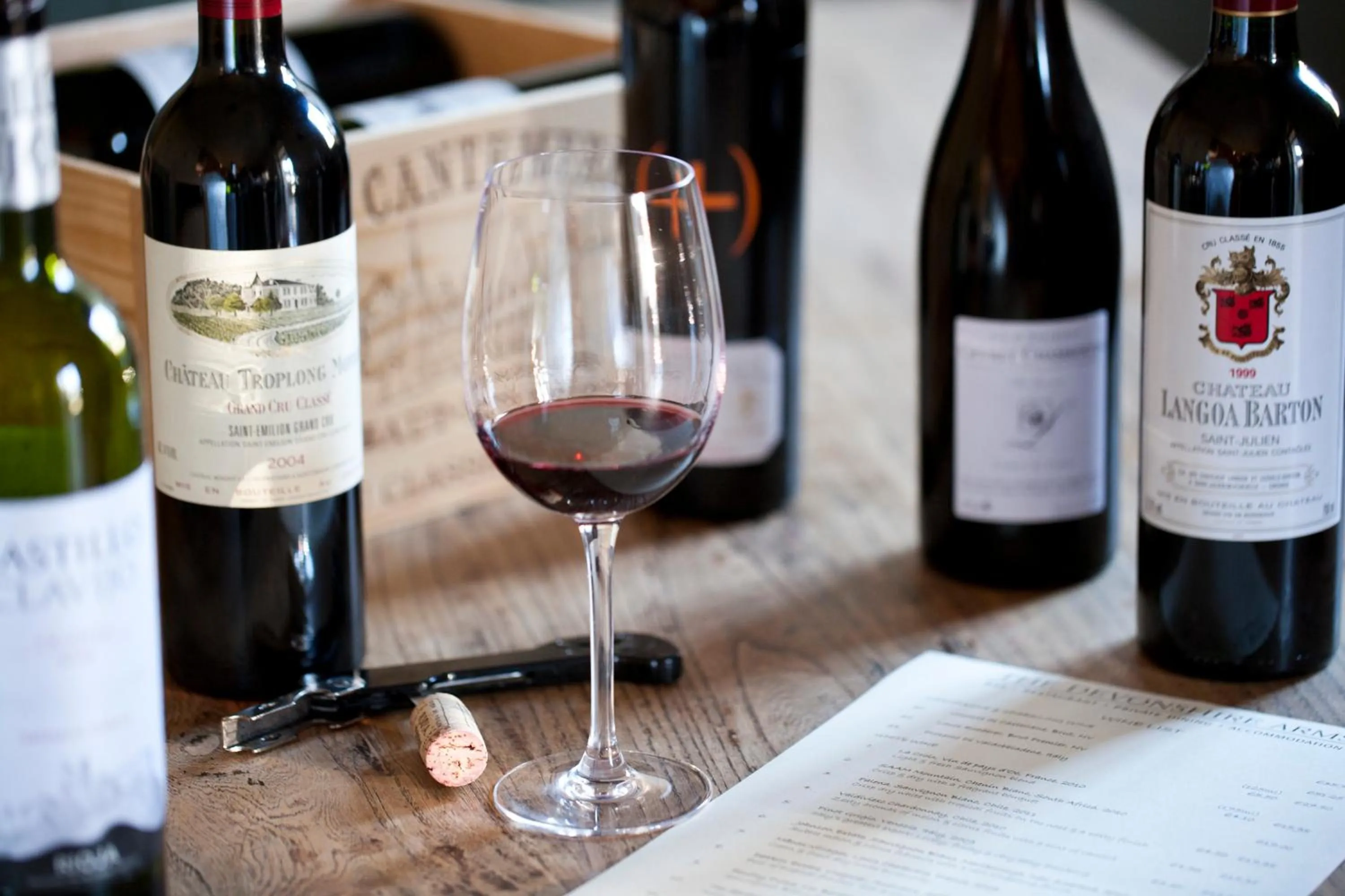 Alcoholic drinks in Devonshire Arms