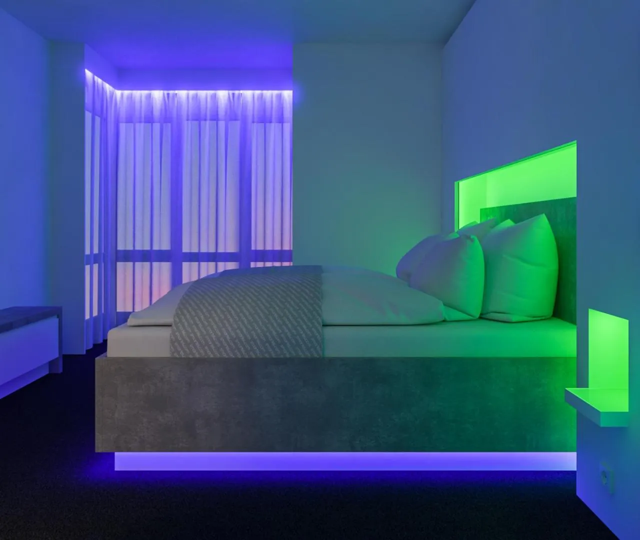 Bed in smartel at The Unbrexit