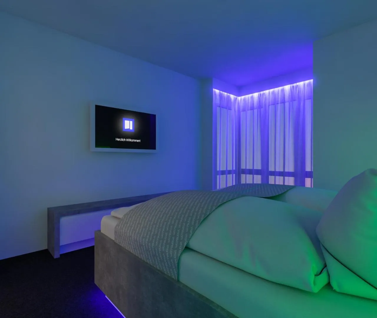 Bed in smartel at The Unbrexit