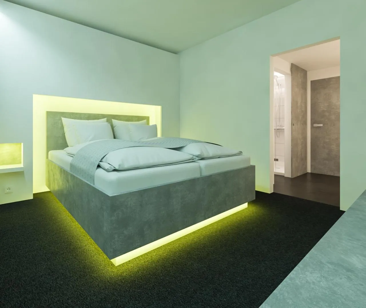 Bed in smartel at The Unbrexit