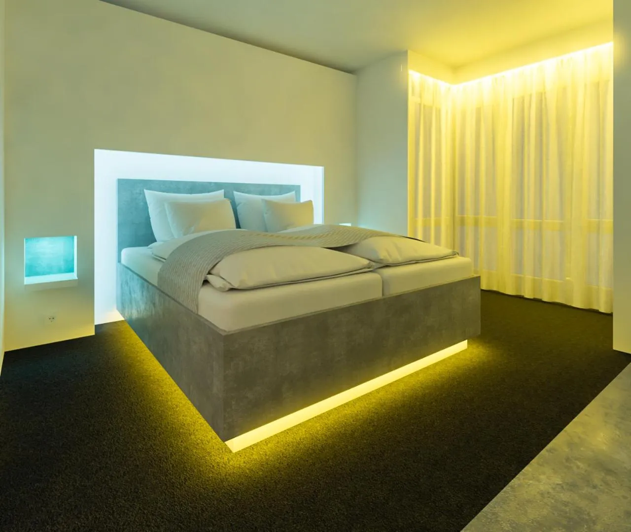 Bed in smartel at The Unbrexit