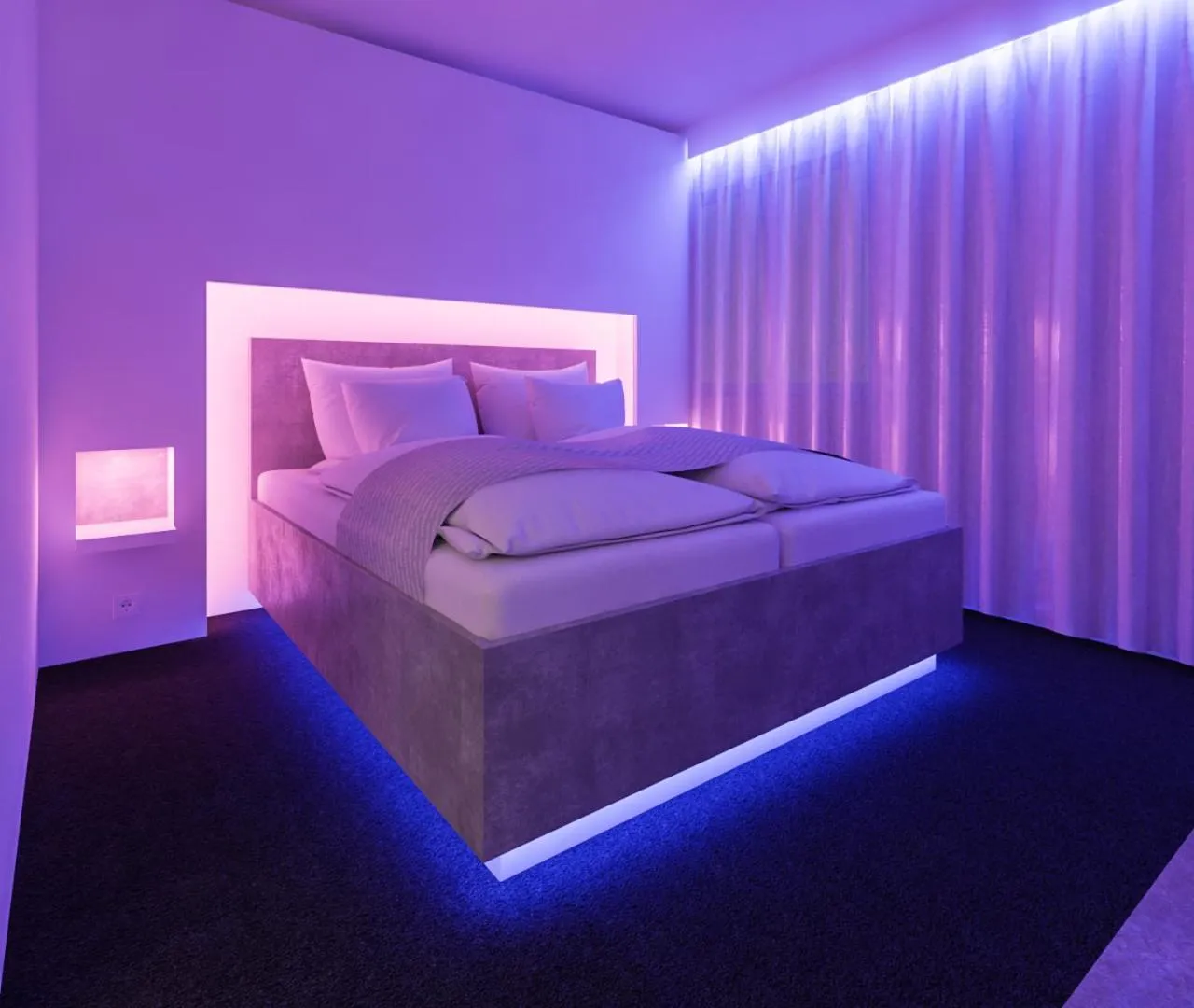 Bed in smartel at The Unbrexit