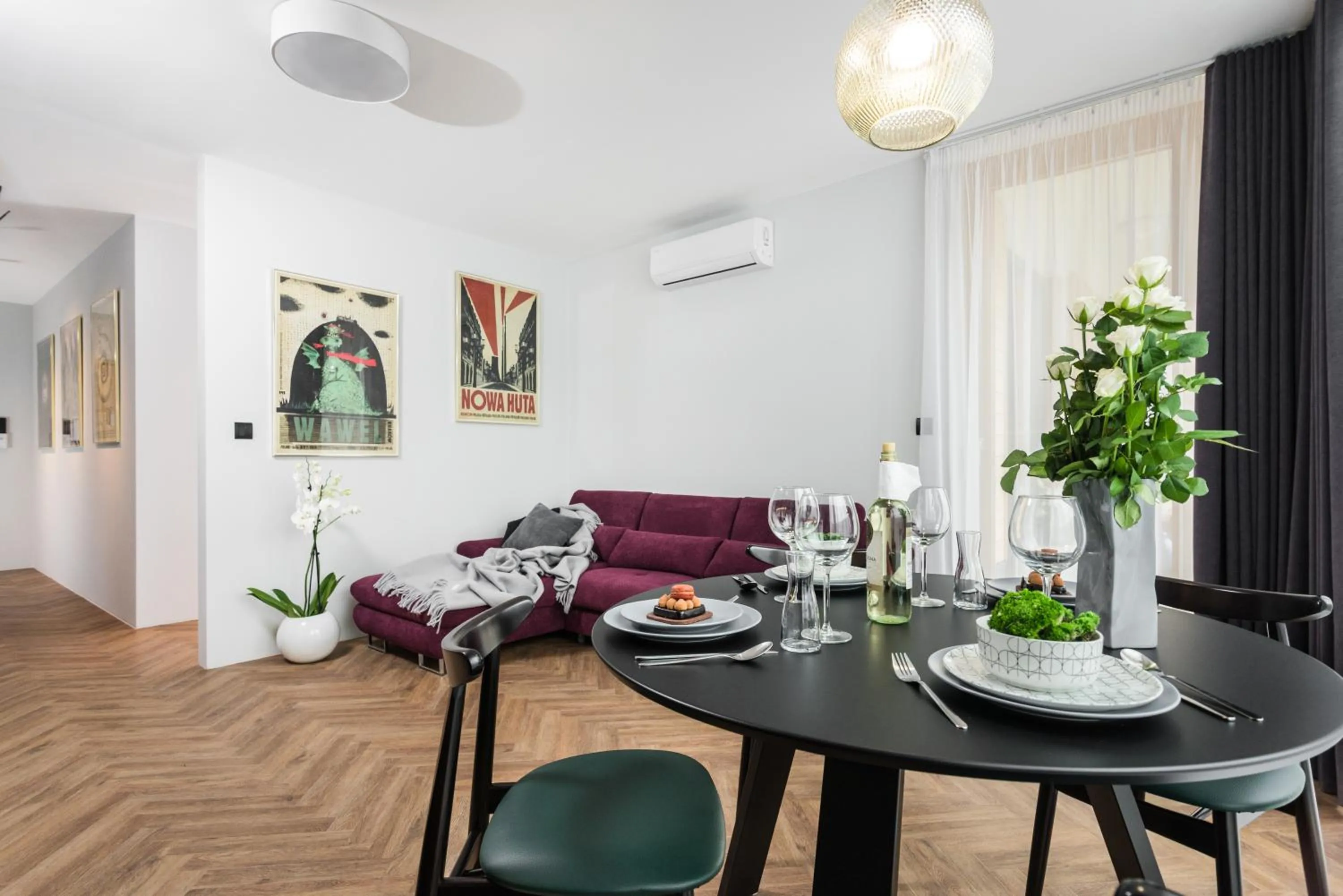 Living room in Moss Apartment