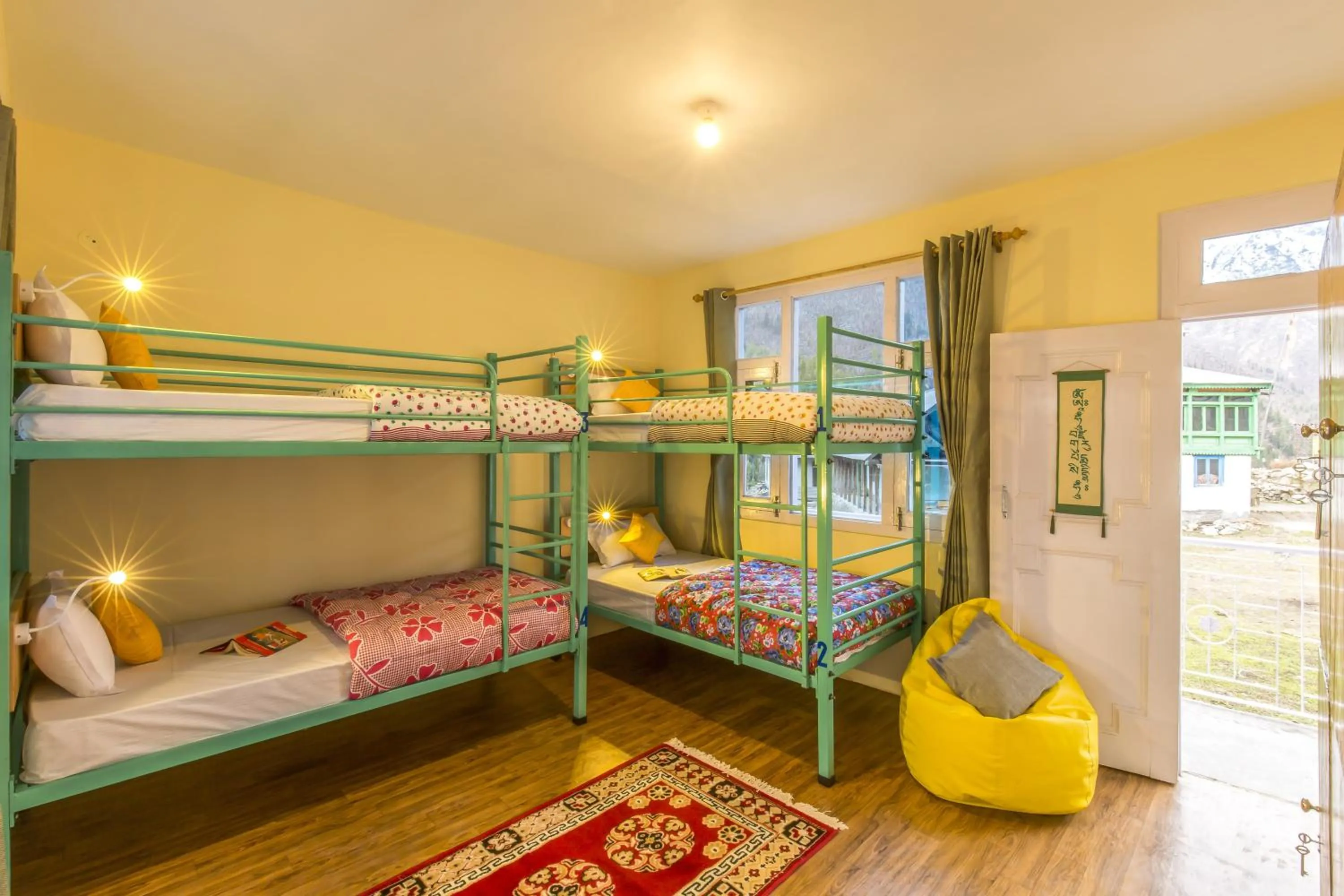 Natural landscape, Bed in Zostel Chitkul