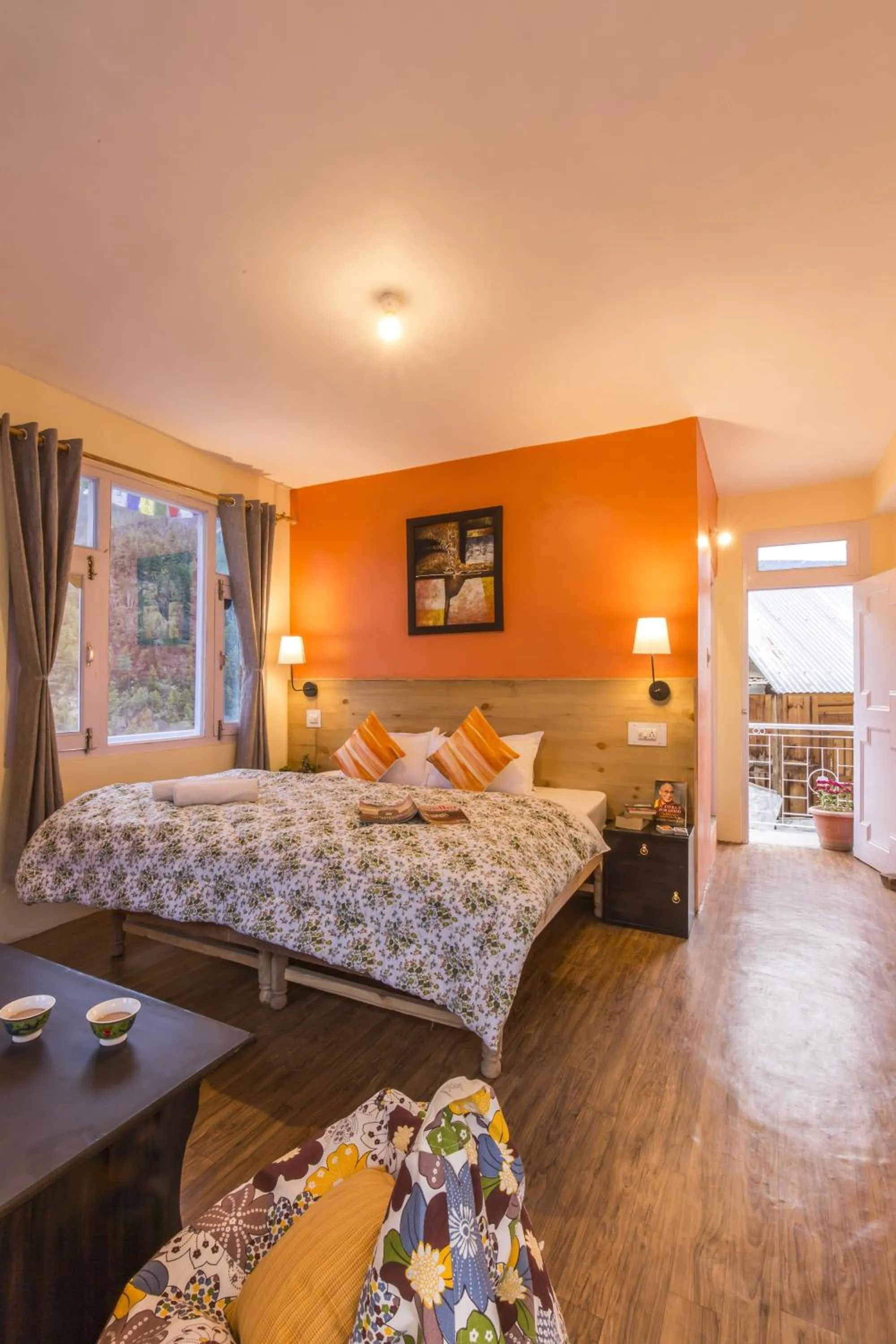 Natural landscape, Bed in Zostel Chitkul