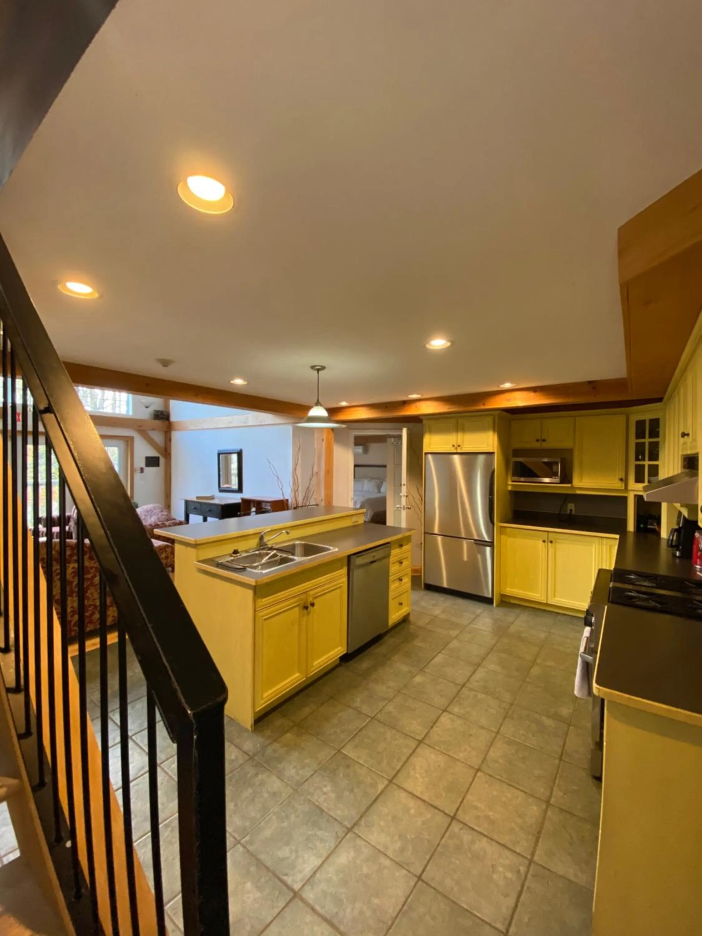Communal kitchen in Timber House Resort