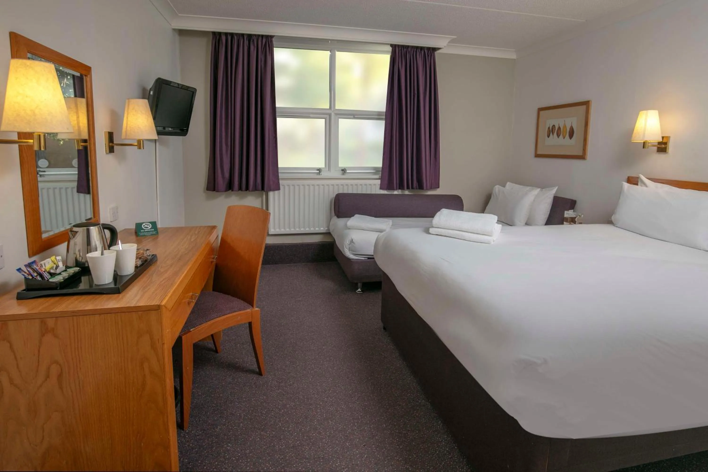 Bedroom, Bed in Milestone Peterborough Hotel A1M, Sure Hotel Collection by Best Western