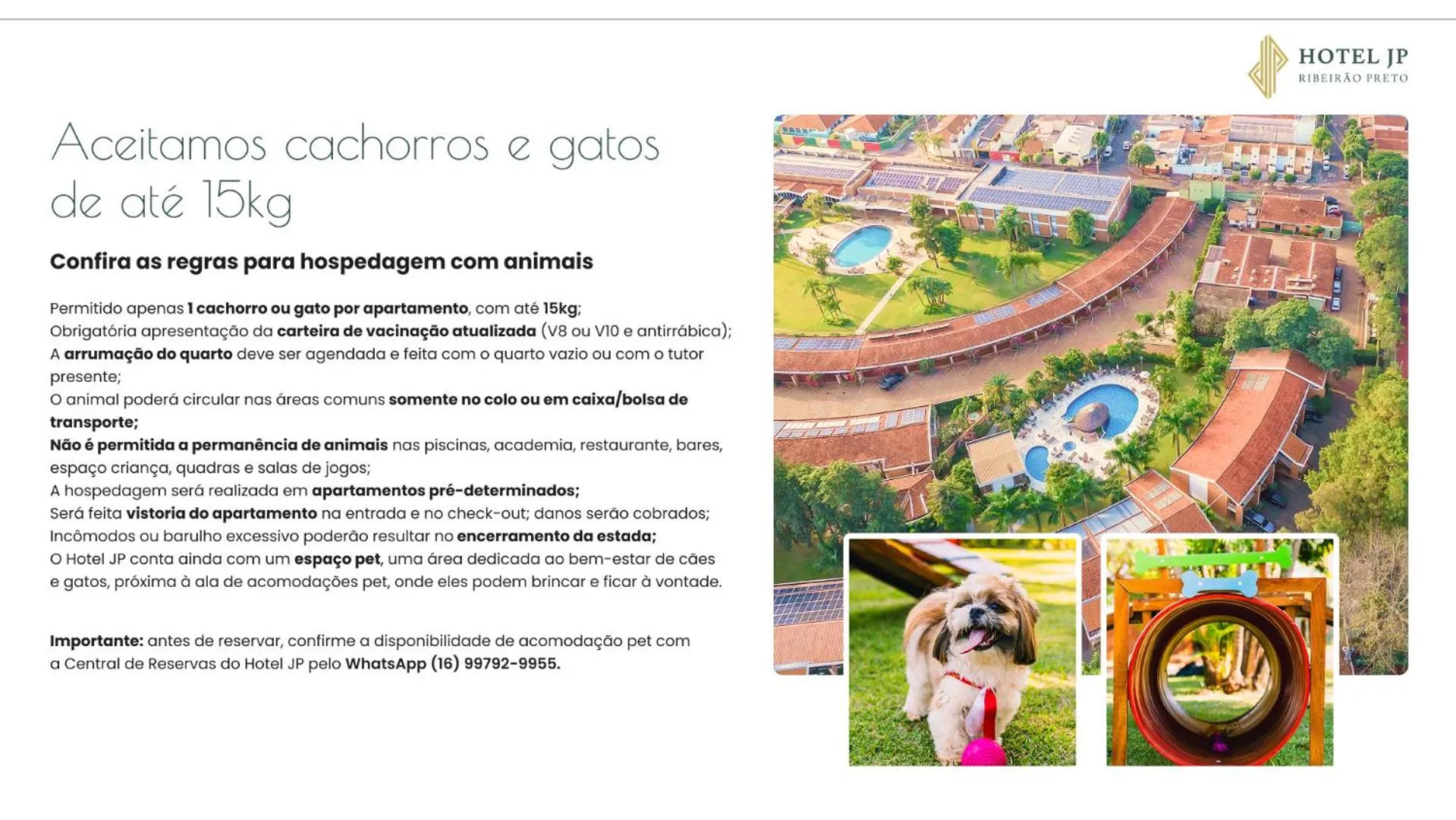 Pets in Hotel JP Ribeirão Preto Resort & Convenções by Nacional Inn