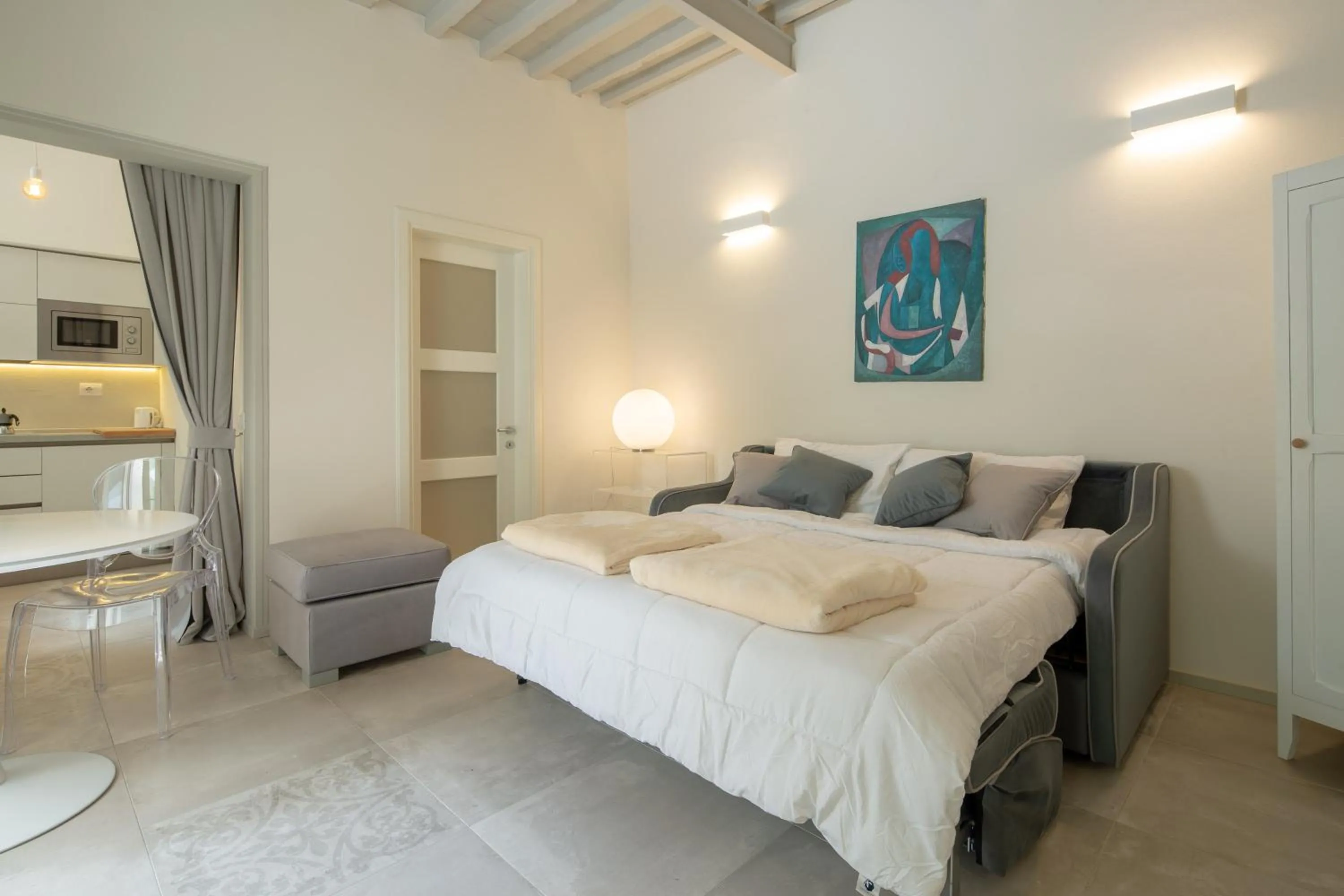 Living room, Bed in Carapelli Apartments