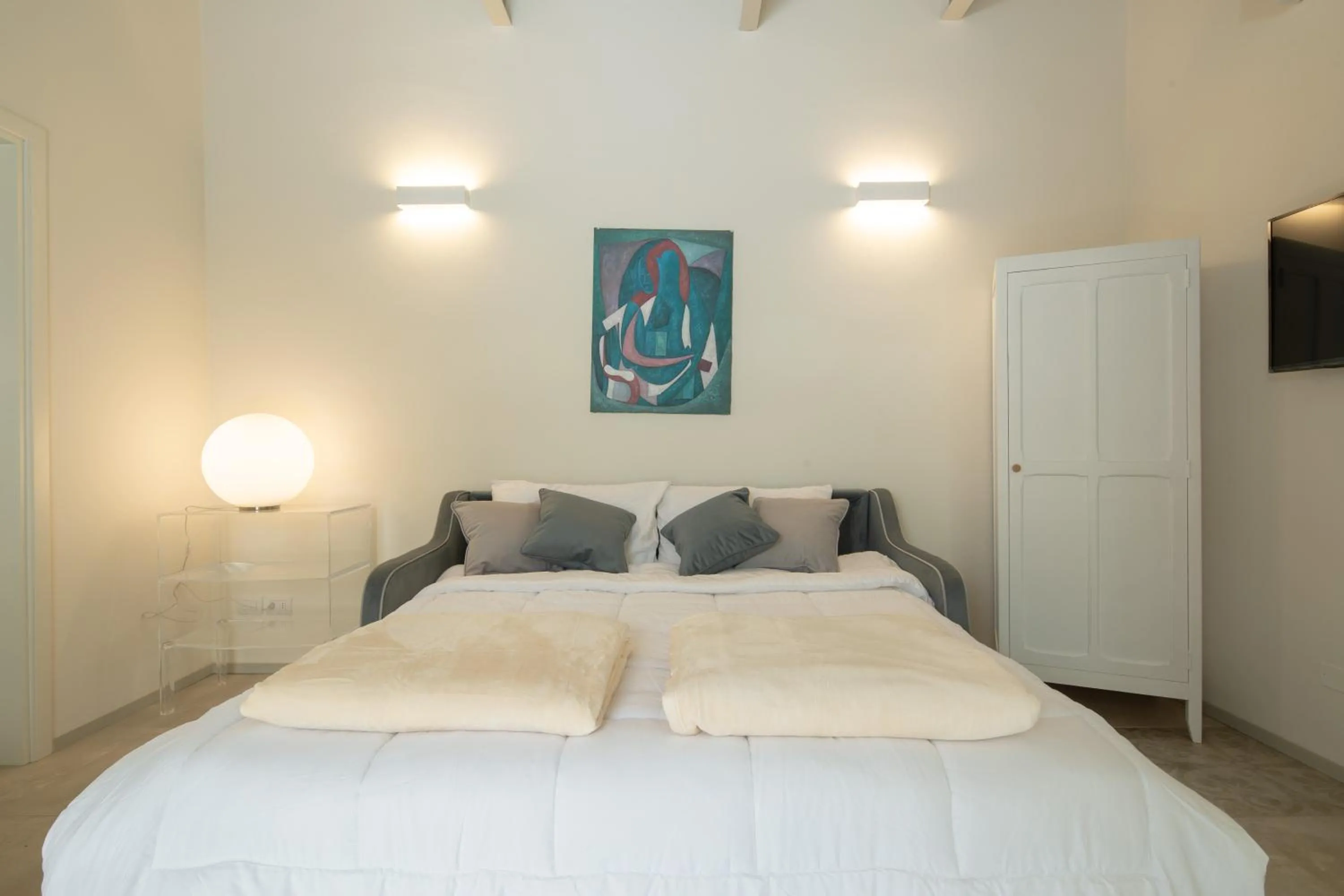 Living room, Bed in Carapelli Apartments