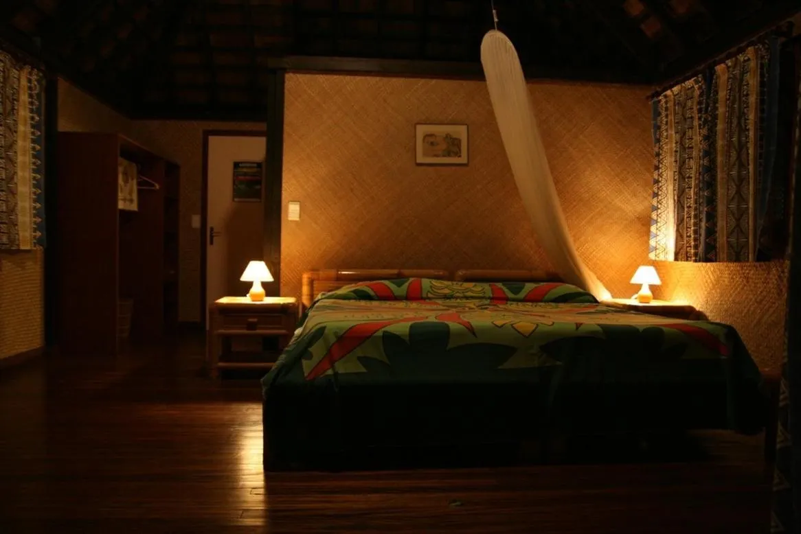 Bedroom, Bed in Pension Motu Iti