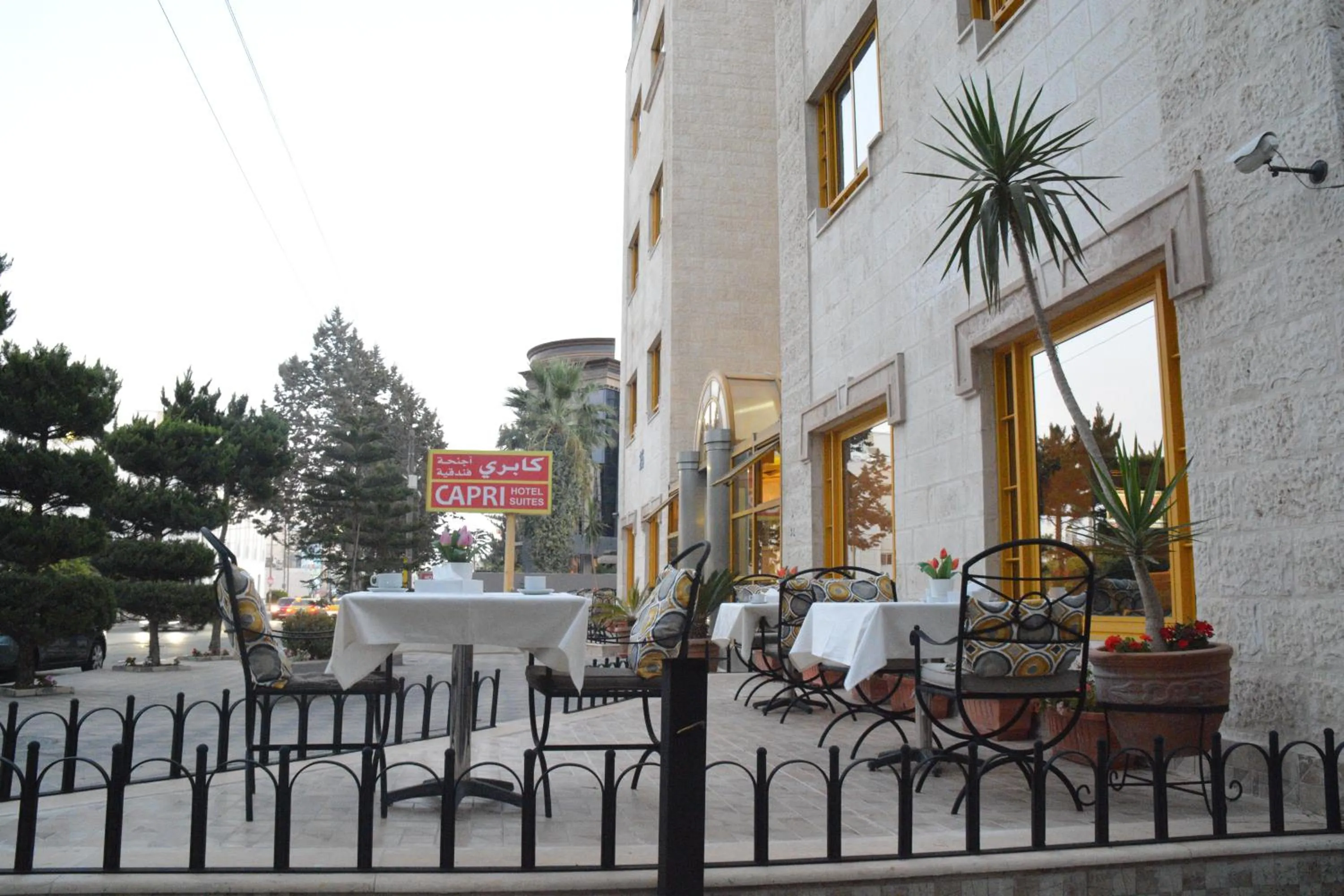 Quiet street view in Capri Hotel Suites
