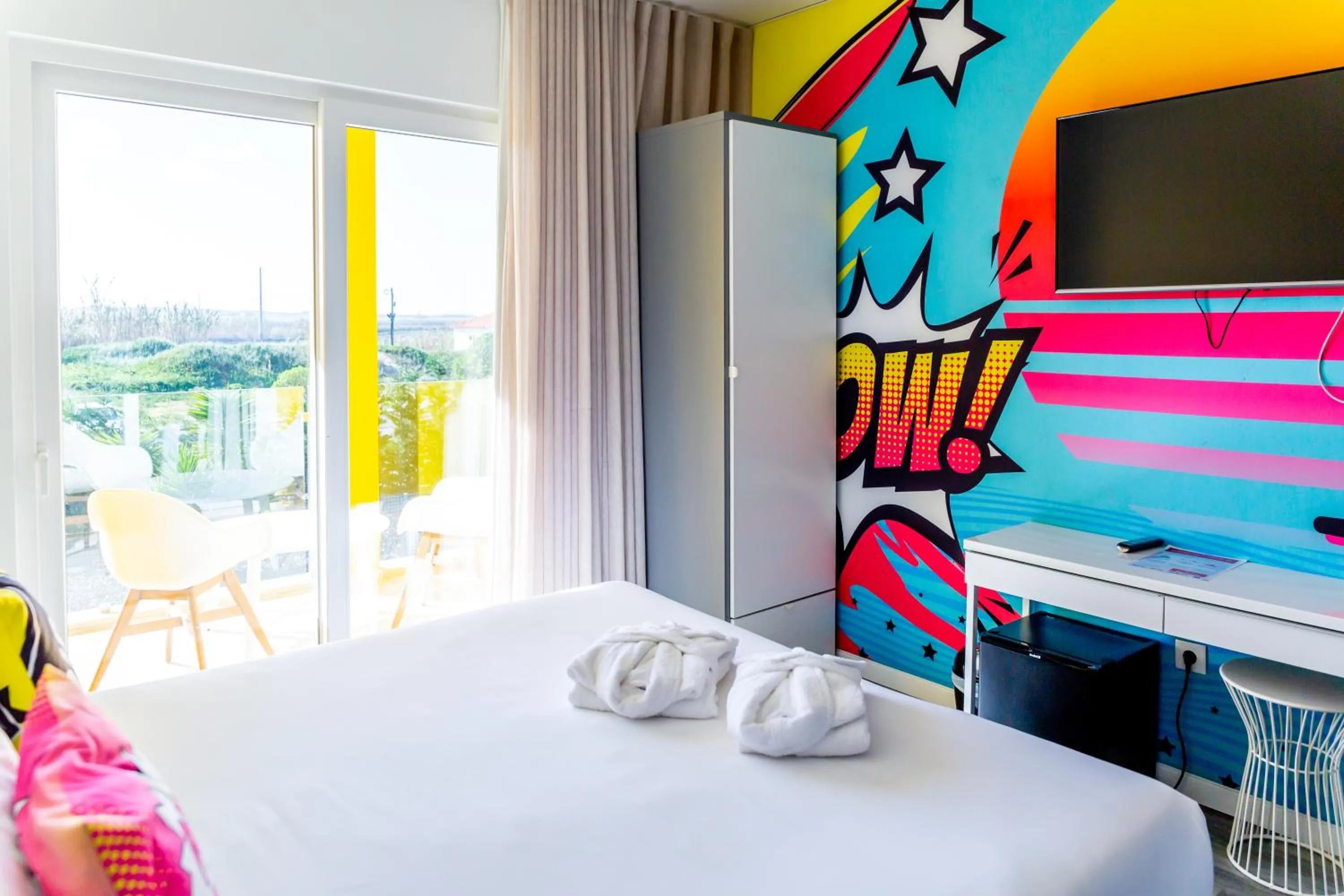 Bed in RIDE Surf Resort & Spa Peniche