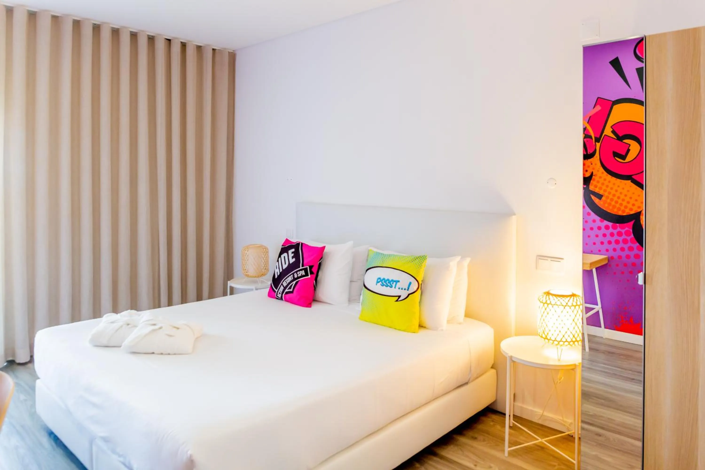 Bed in RIDE Surf Resort & Spa Peniche