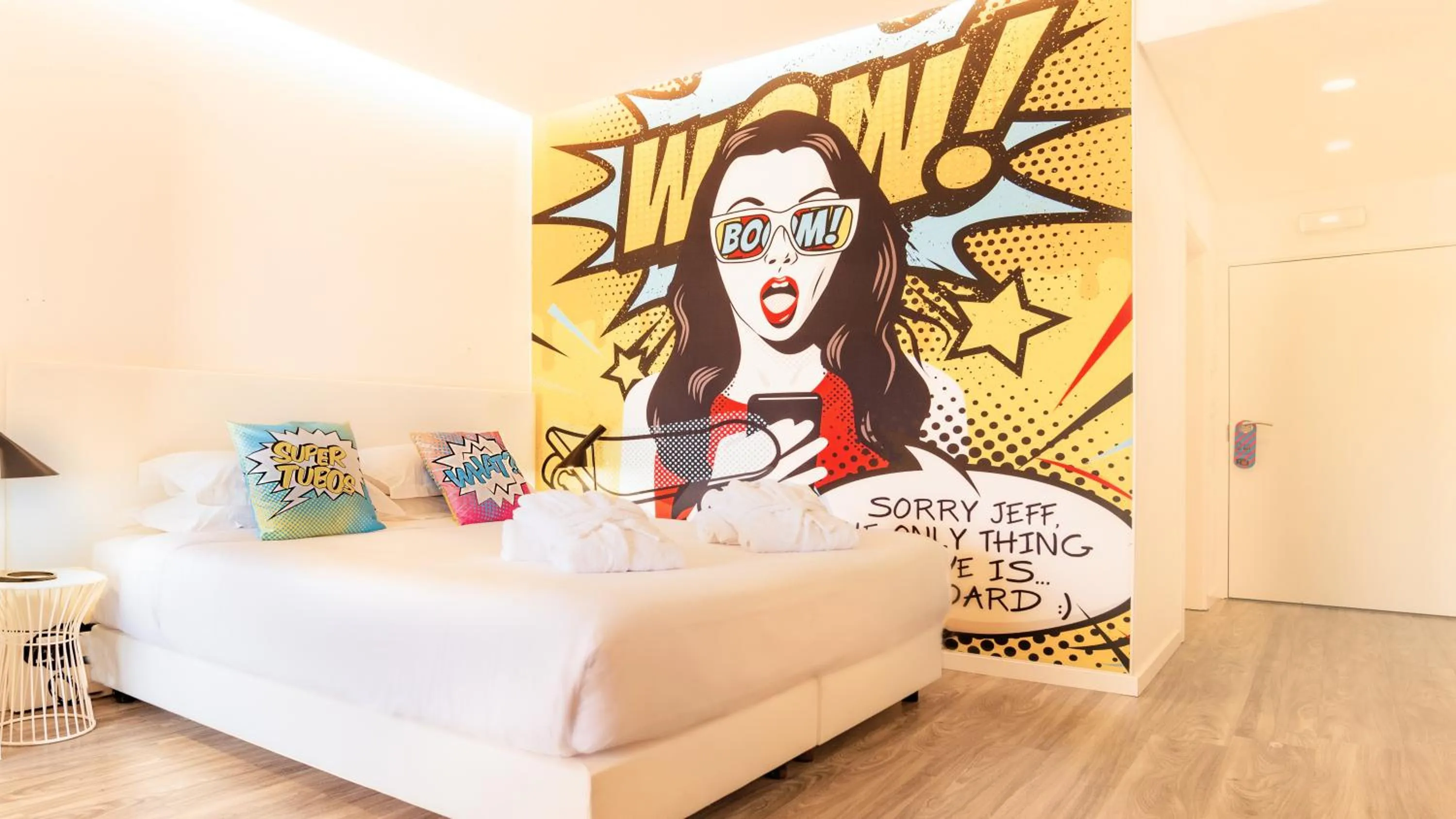 Bed in RIDE Surf Resort & Spa Peniche