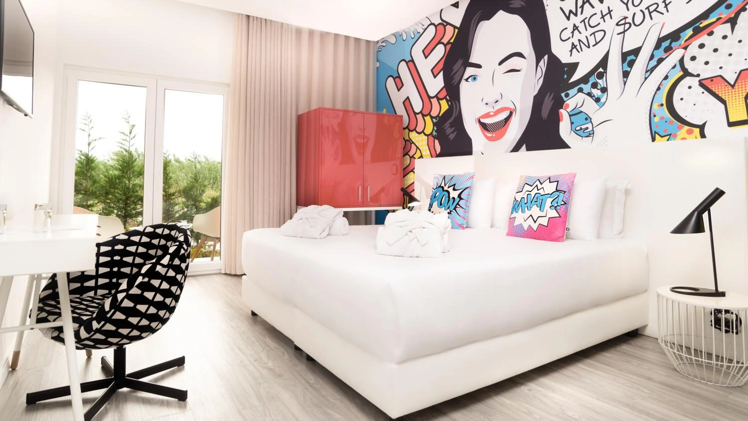 Bed in RIDE Surf Resort & Spa Peniche