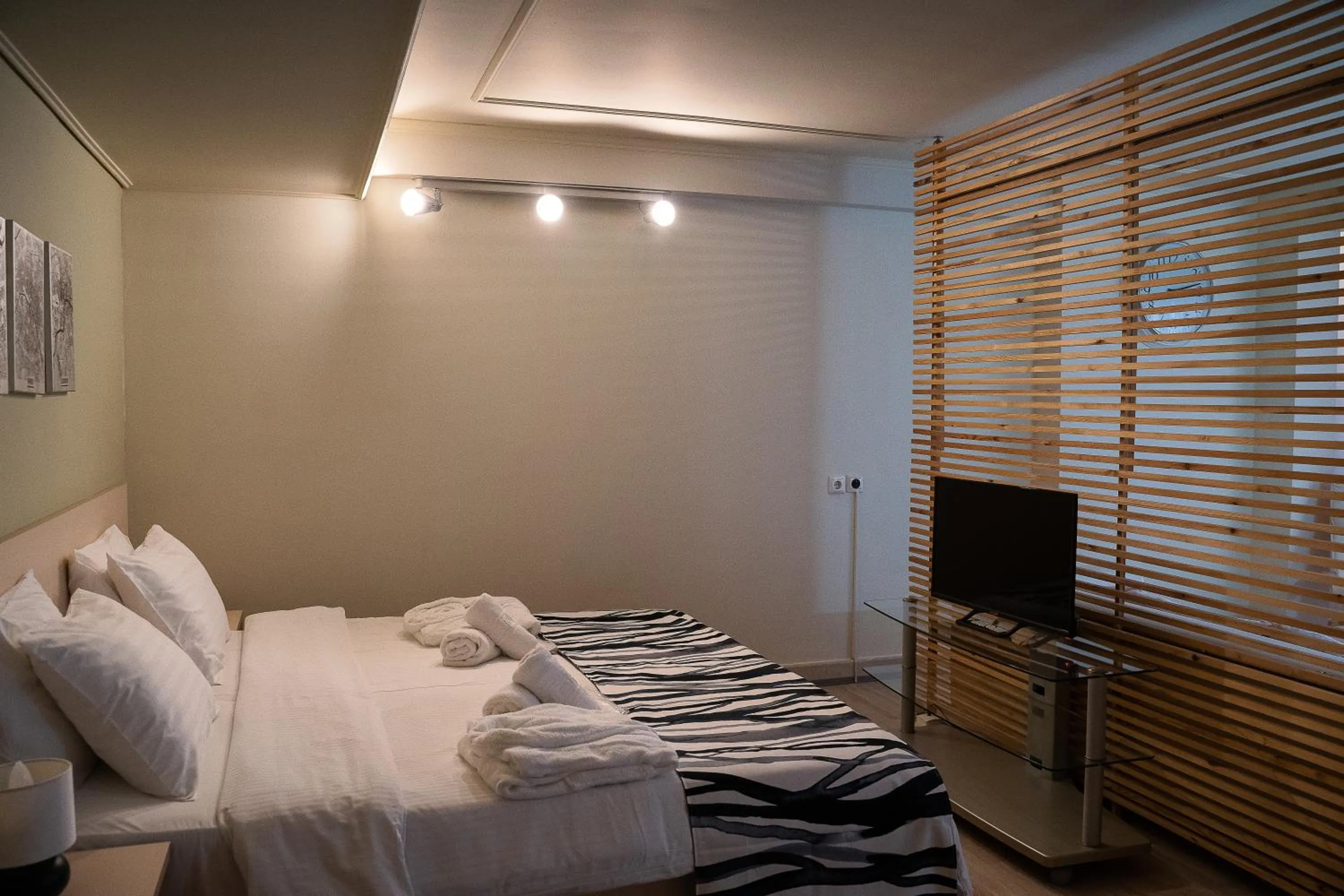 Bed in Hotel Antoniadis