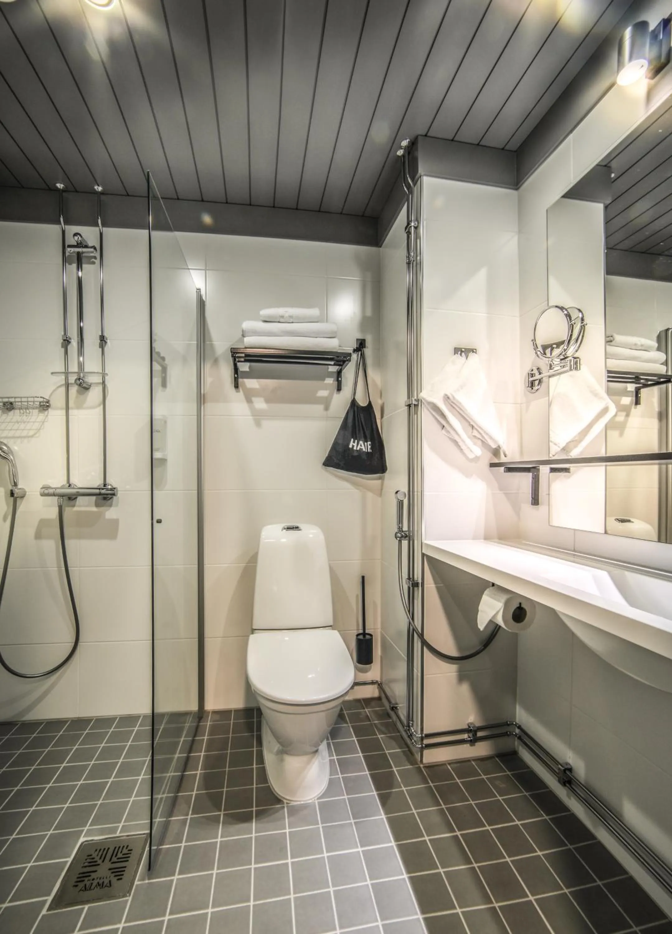 Shower in Hotelli-Ravintola Alma