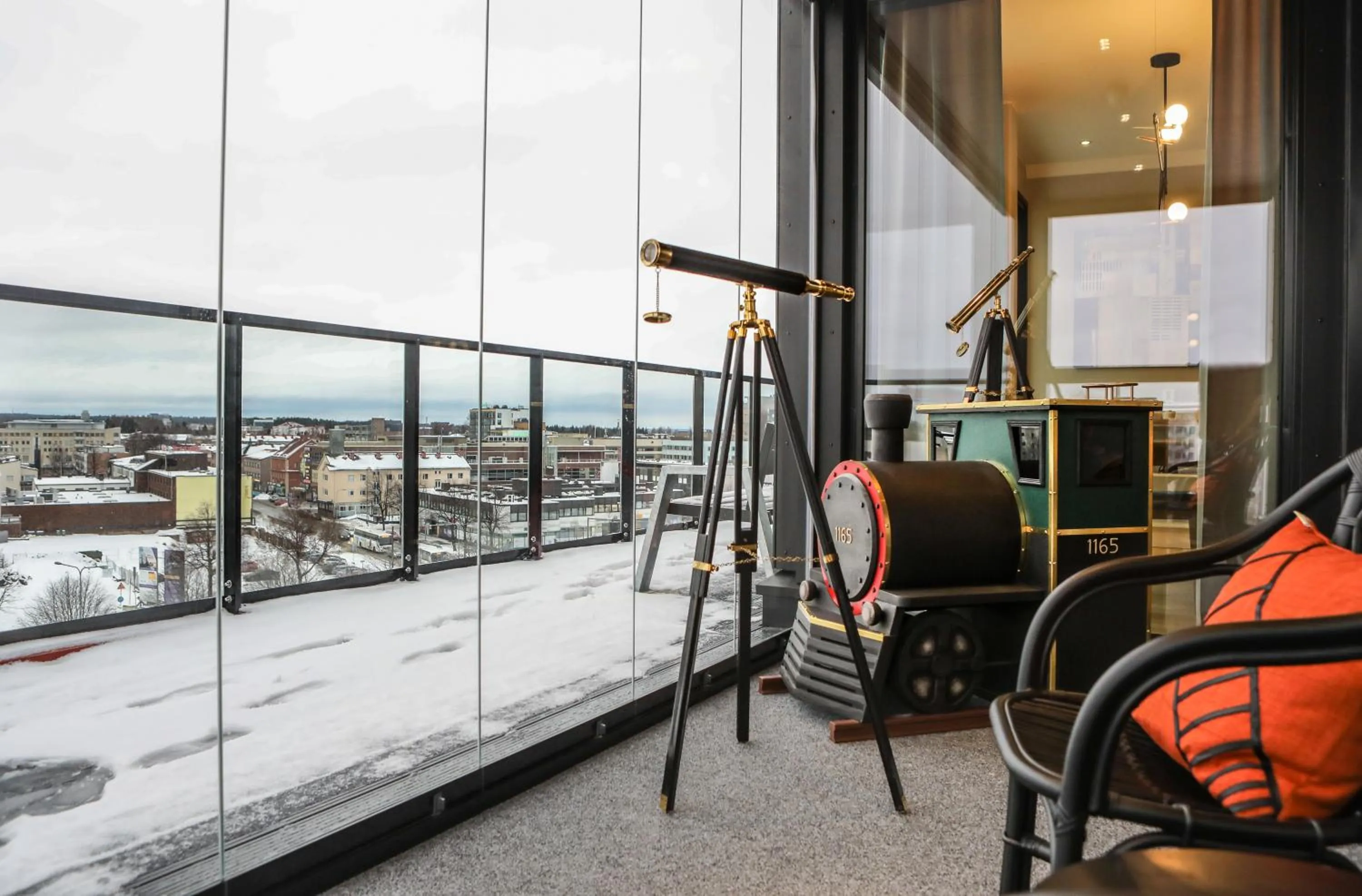 Balcony/Terrace in Hotelli-Ravintola Alma